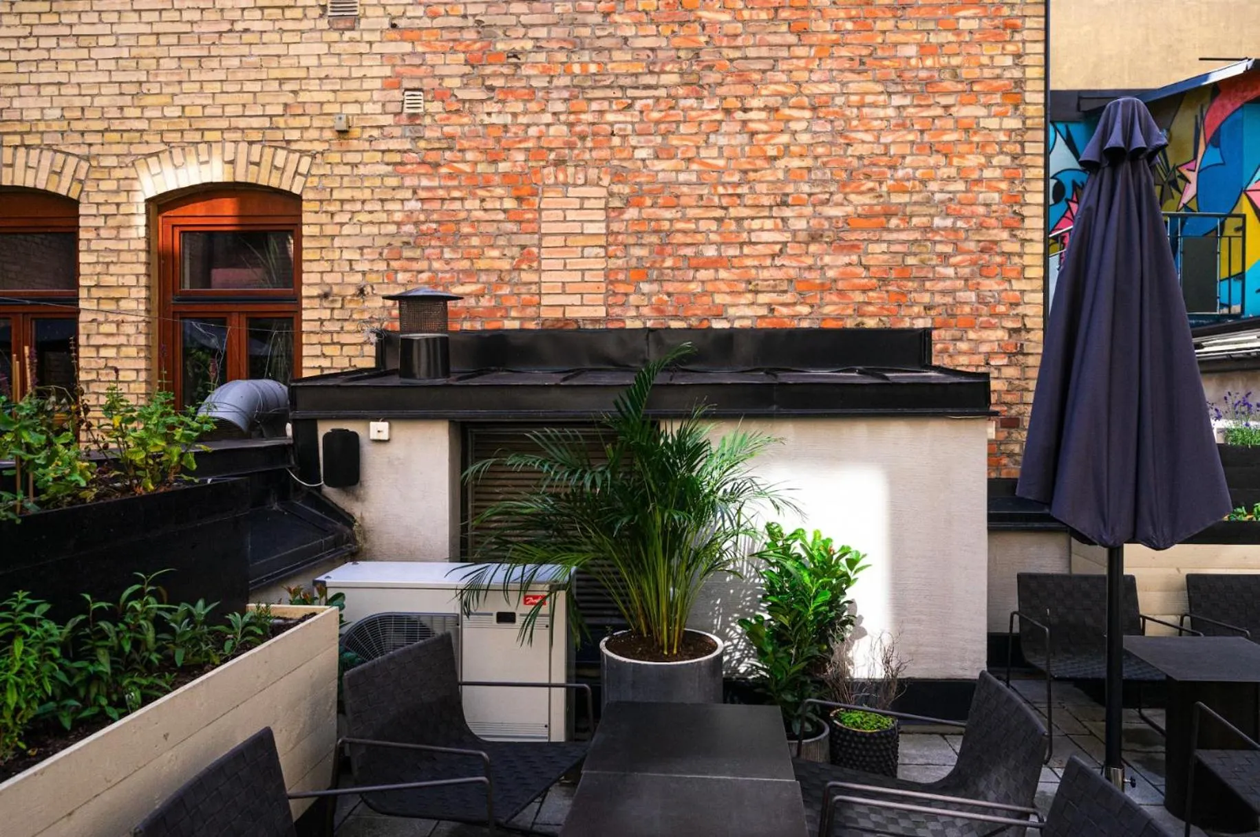 Inner courtyard view in The Duxiana Malmö