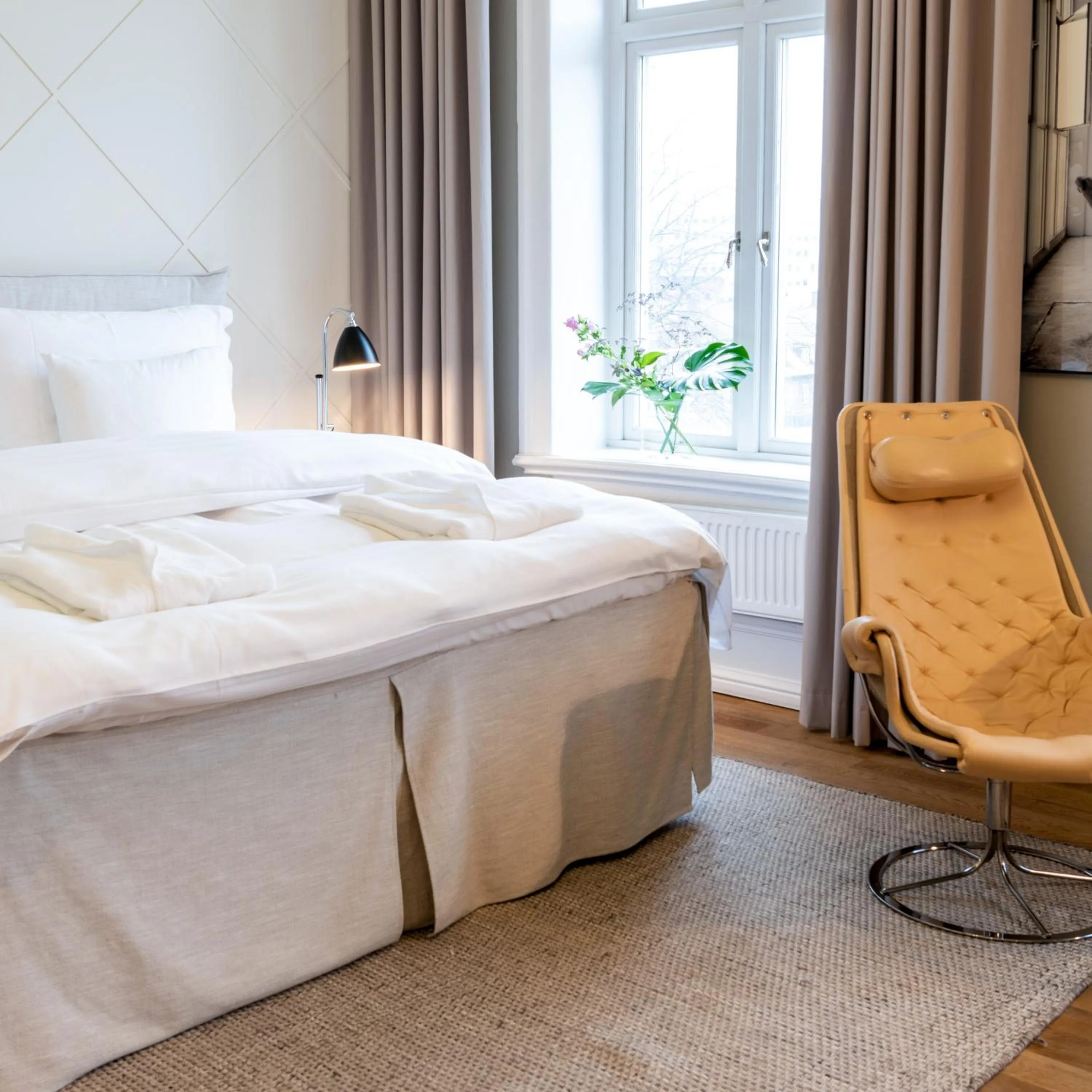 Bedroom, Bed in The Duxiana Malmö