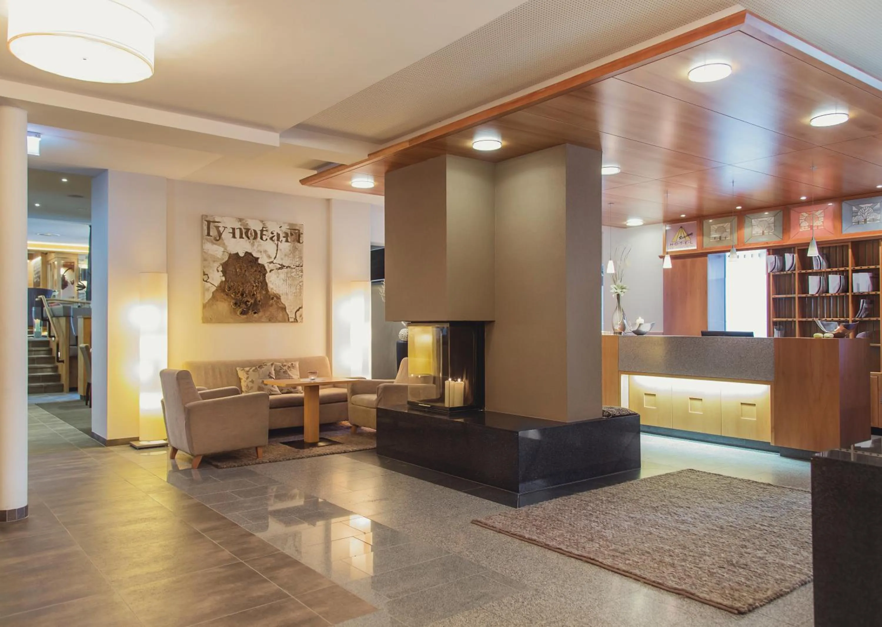 Lobby or reception in Hotel Vier Jahreszeiten