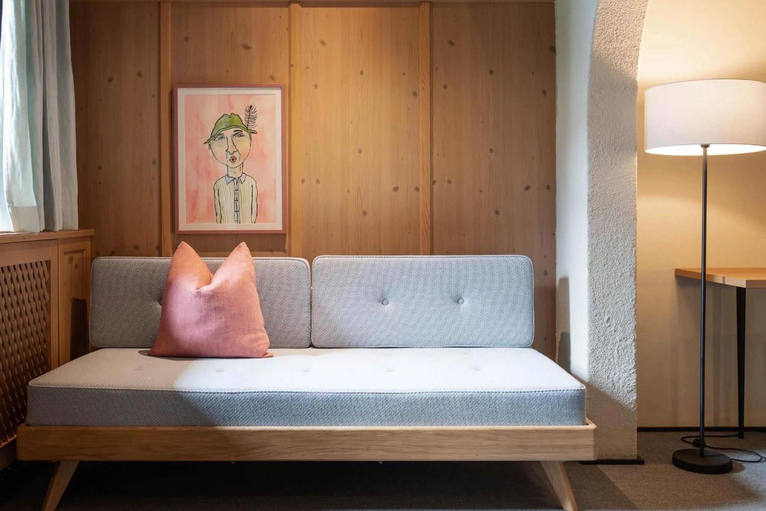 Seating area, Bed in Schönherr Haus