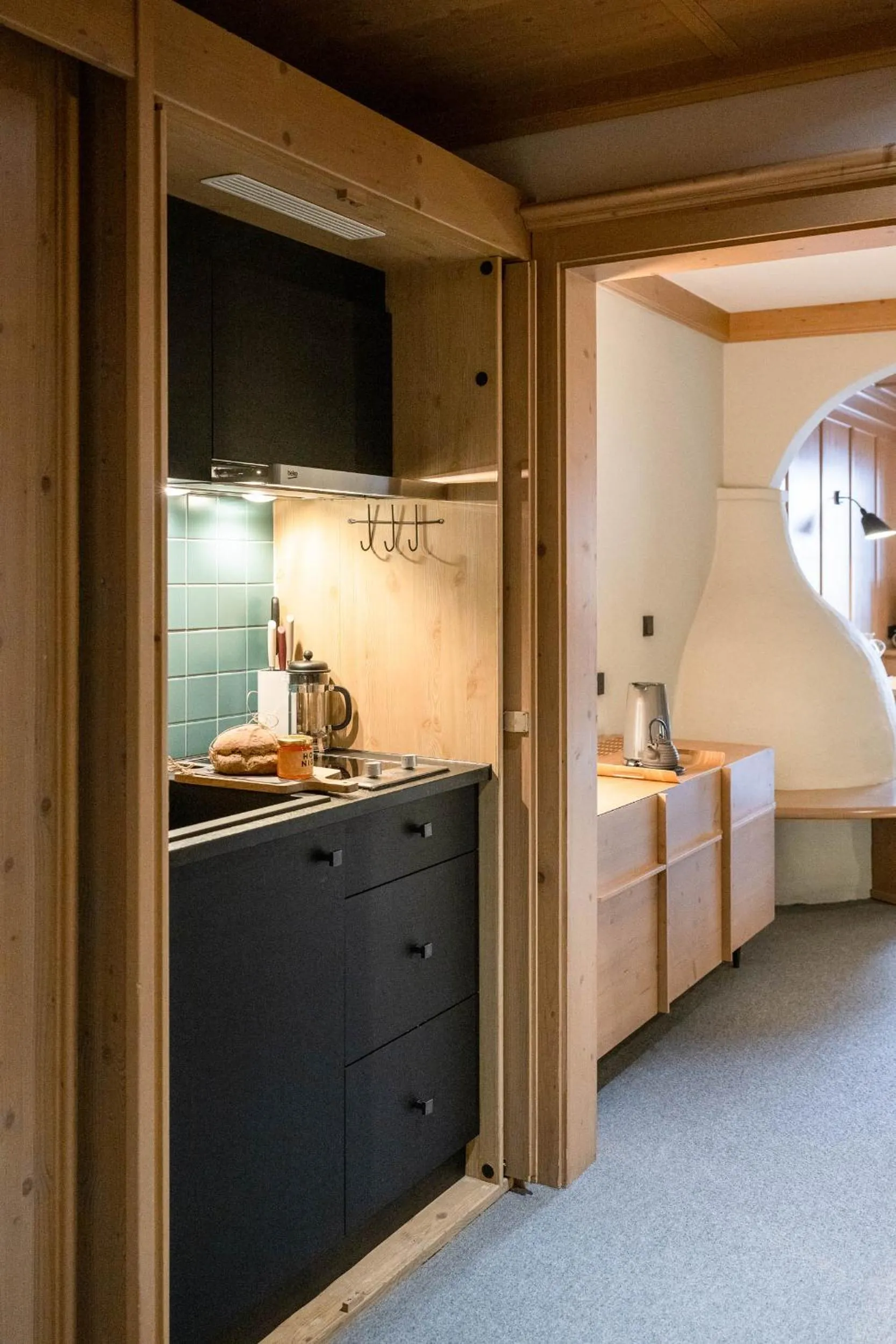 Kitchen or kitchenette, Bed in Schönherr Haus