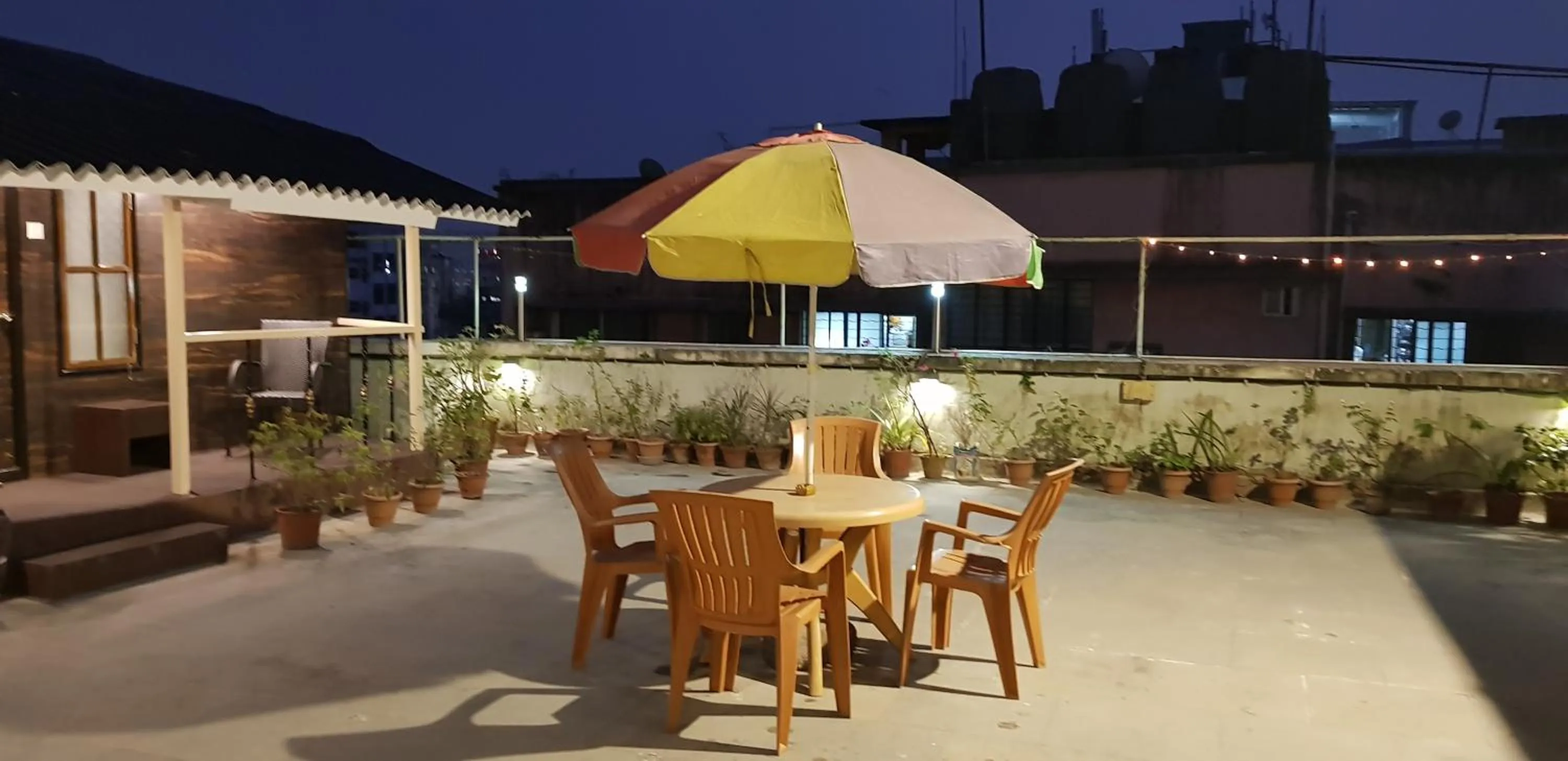 Patio in Hotel Rushabh Home