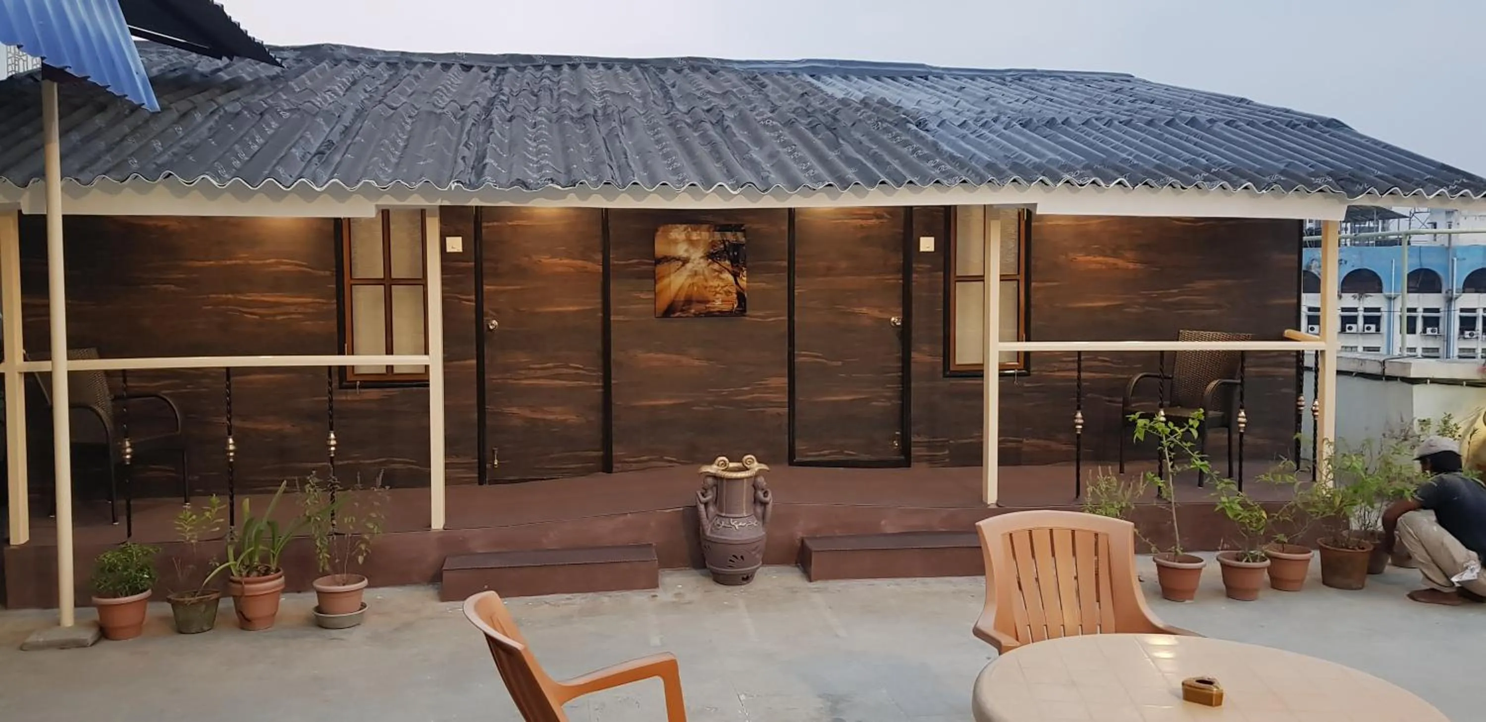 Patio in Hotel Rushabh Home