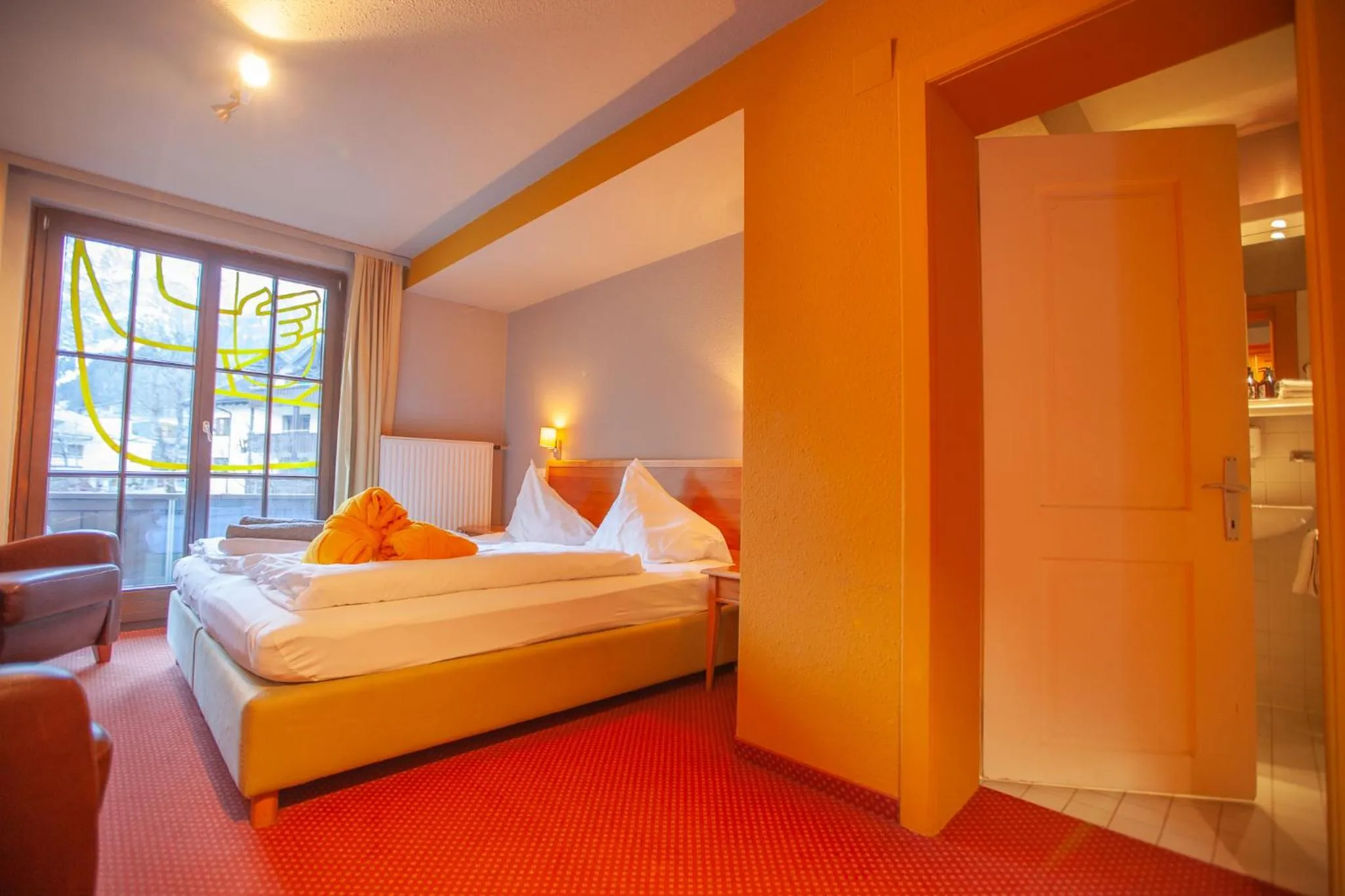 Photo of the whole room, Bed in Walliserhof