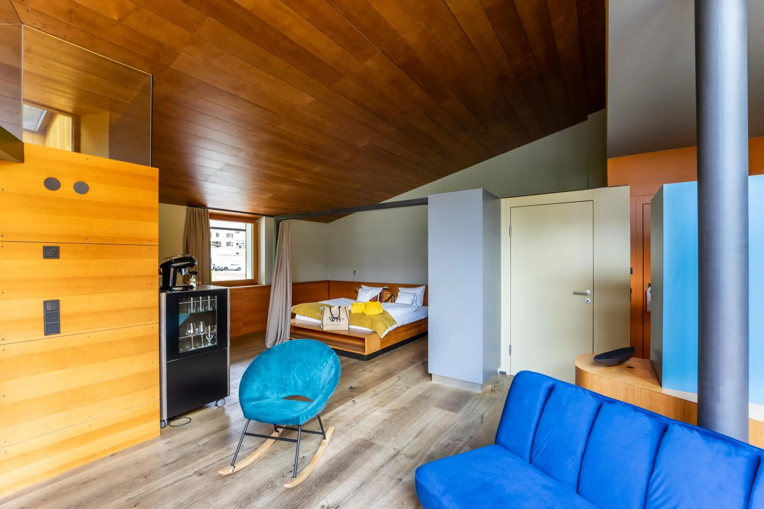 Seating area, Bed in Walliserhof