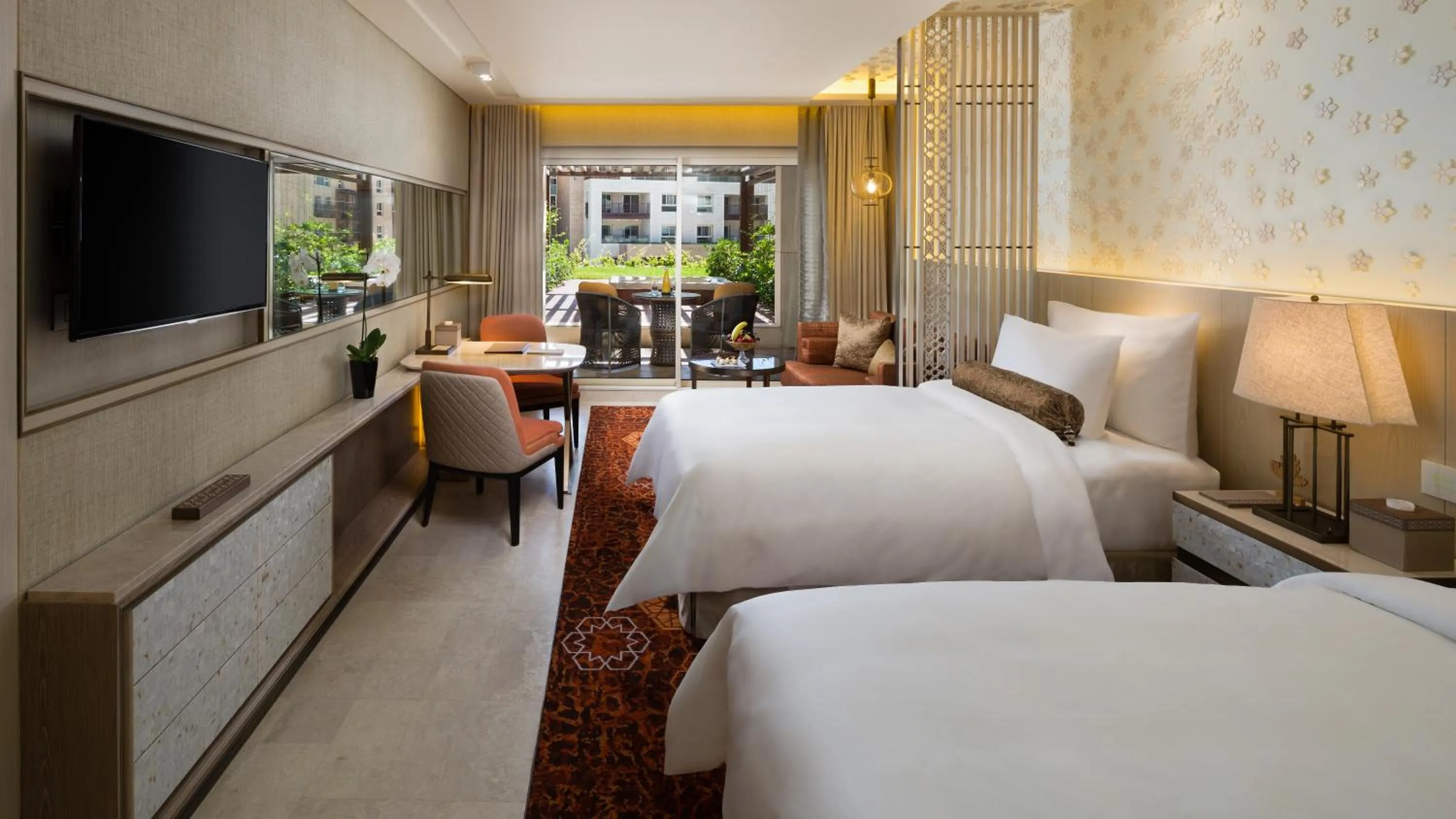 Patio, Bed in Kempinski Summerland Hotel & Resort Beirut