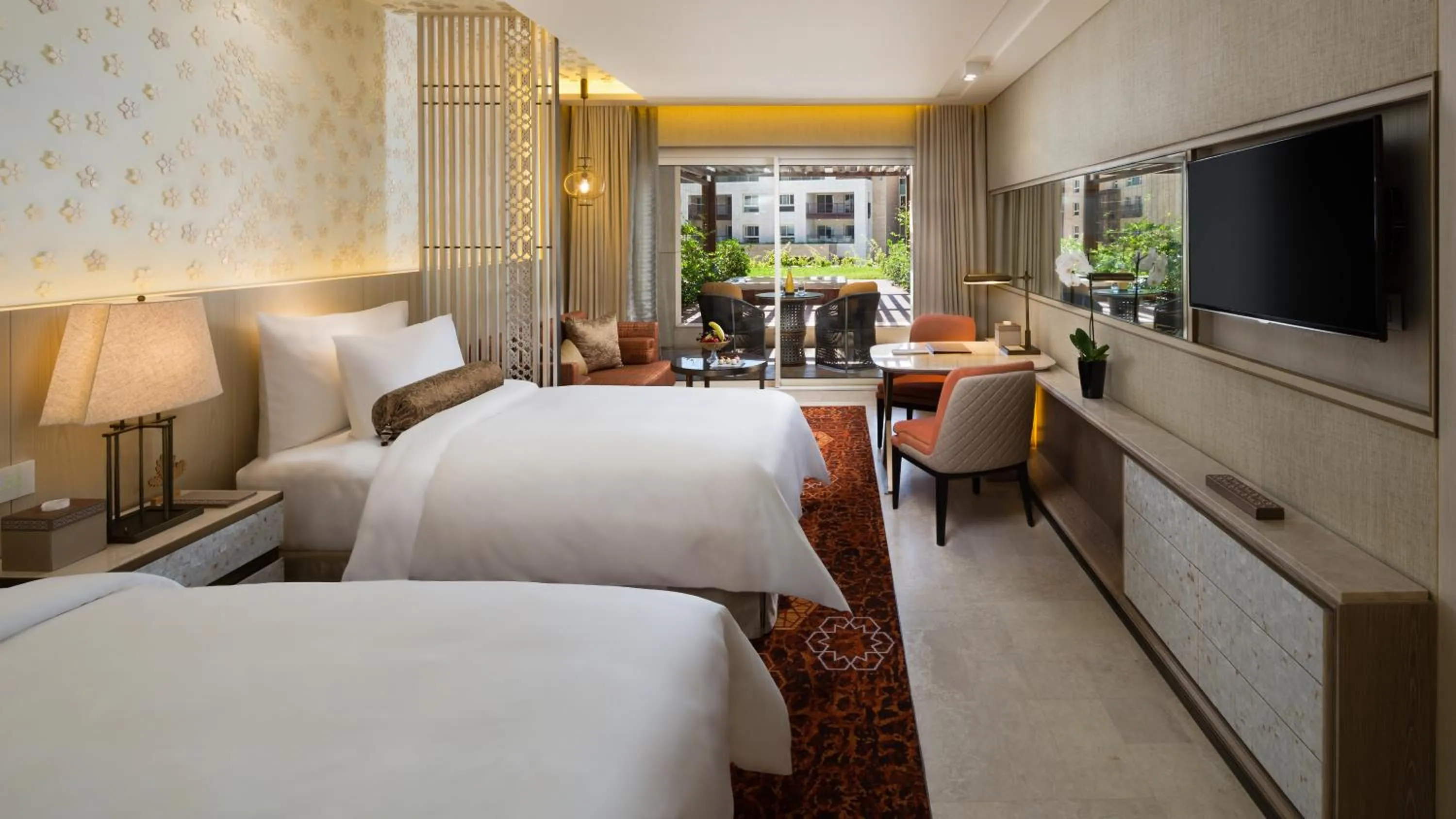 Patio, Bed in Kempinski Summerland Hotel & Resort Beirut