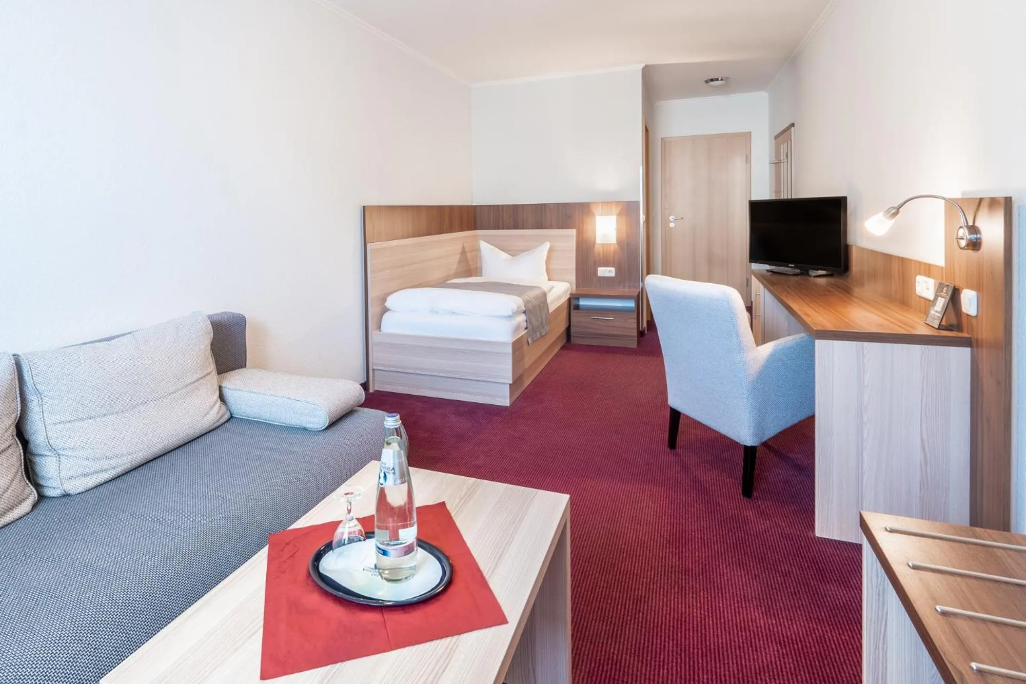 Photo of the whole room, Bed in Sporthotel Neuruppin