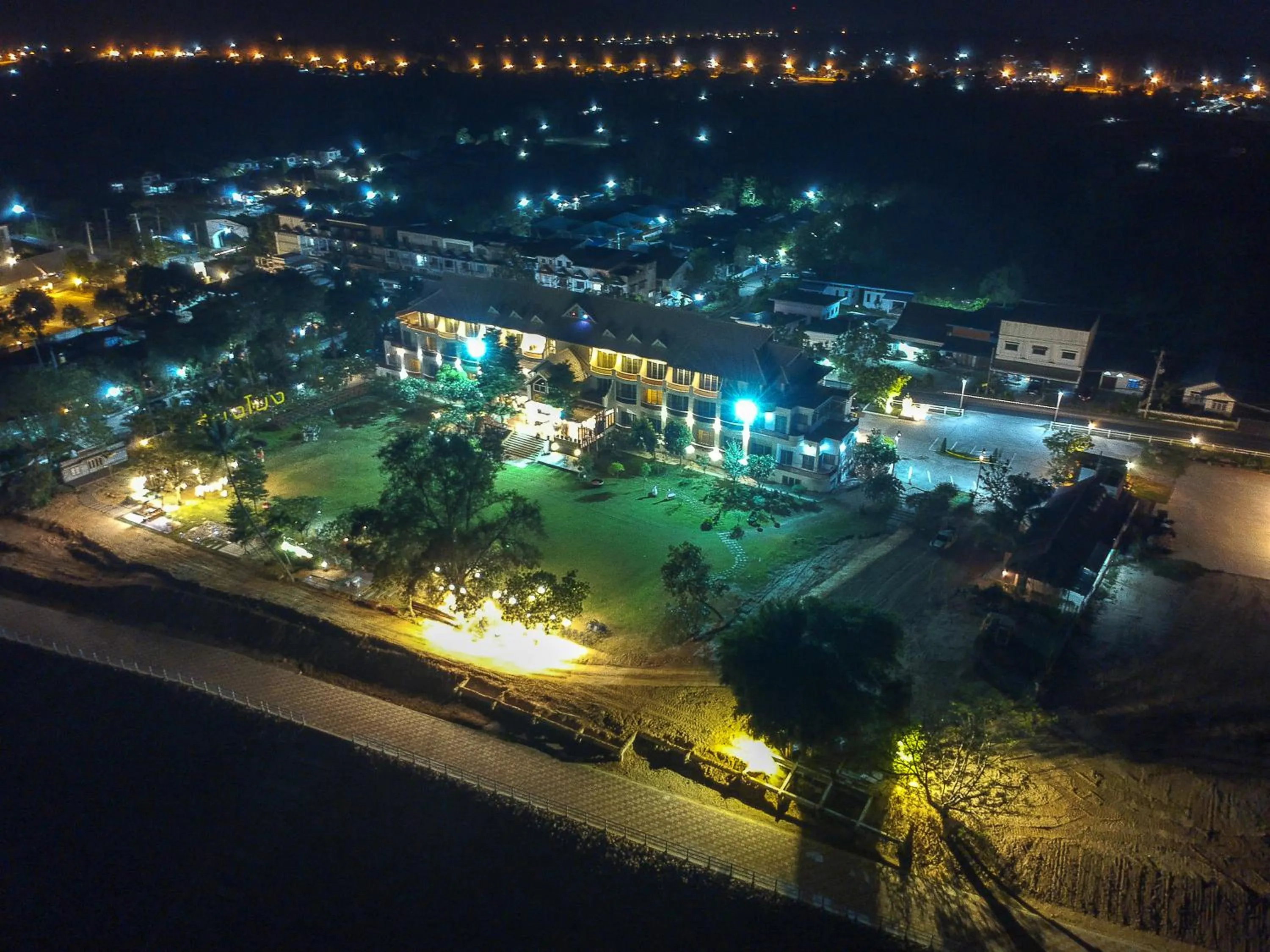 Bird's eye view in ViengKhong Hotel