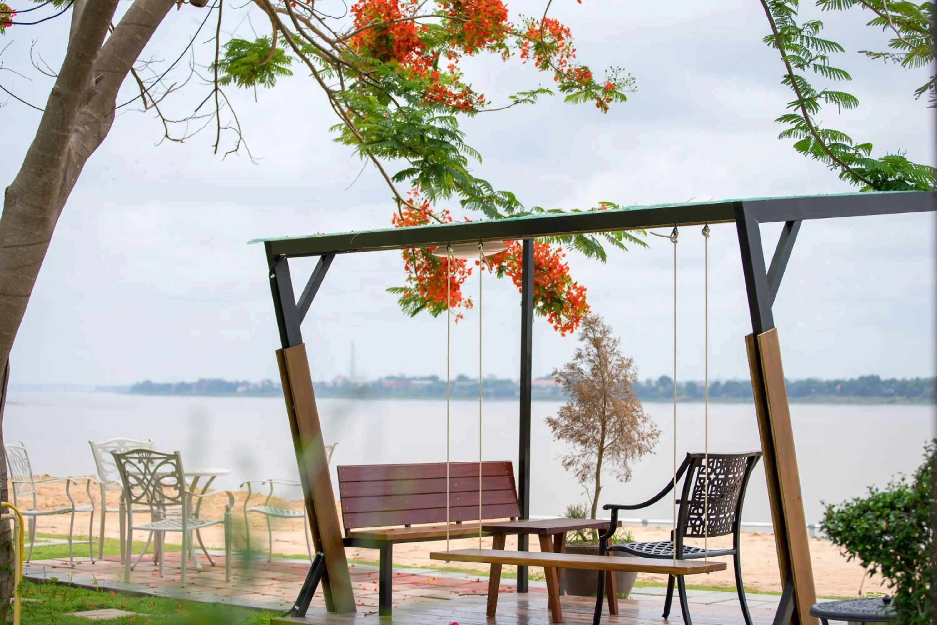 Patio in ViengKhong Hotel