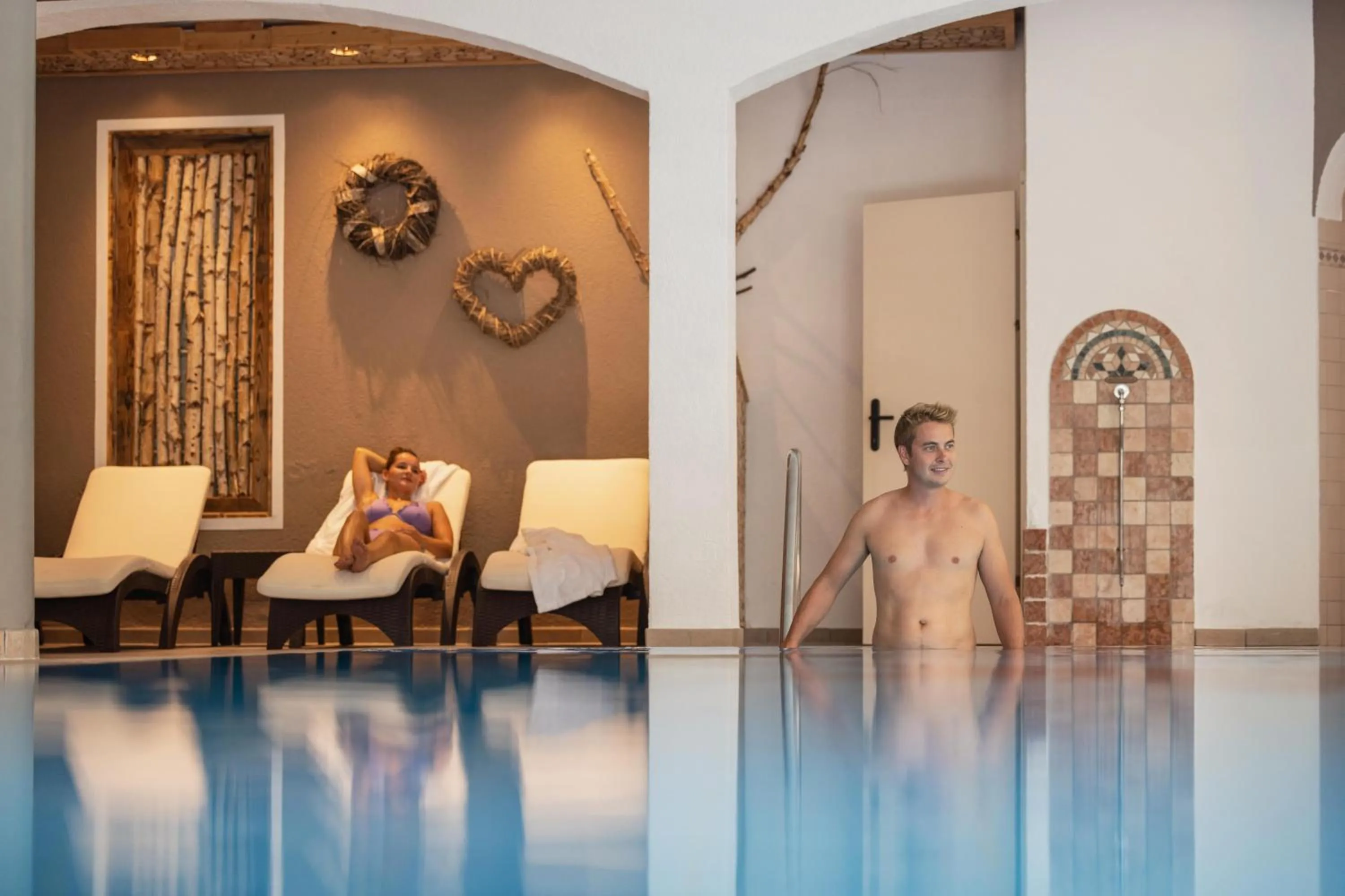 Pool view in Familien- & Vitalhotel Auenhof