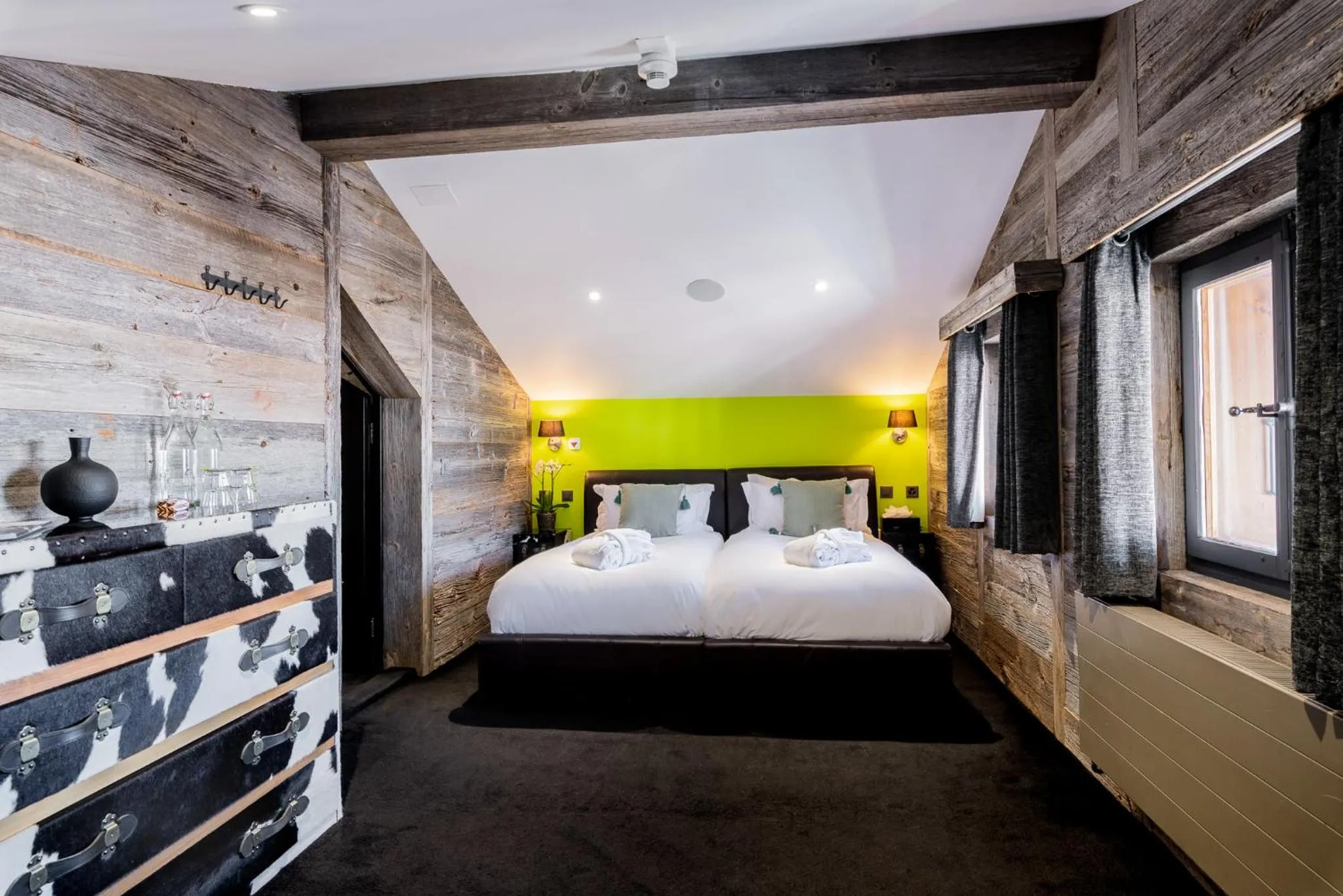 Bed in Hotel Farinet