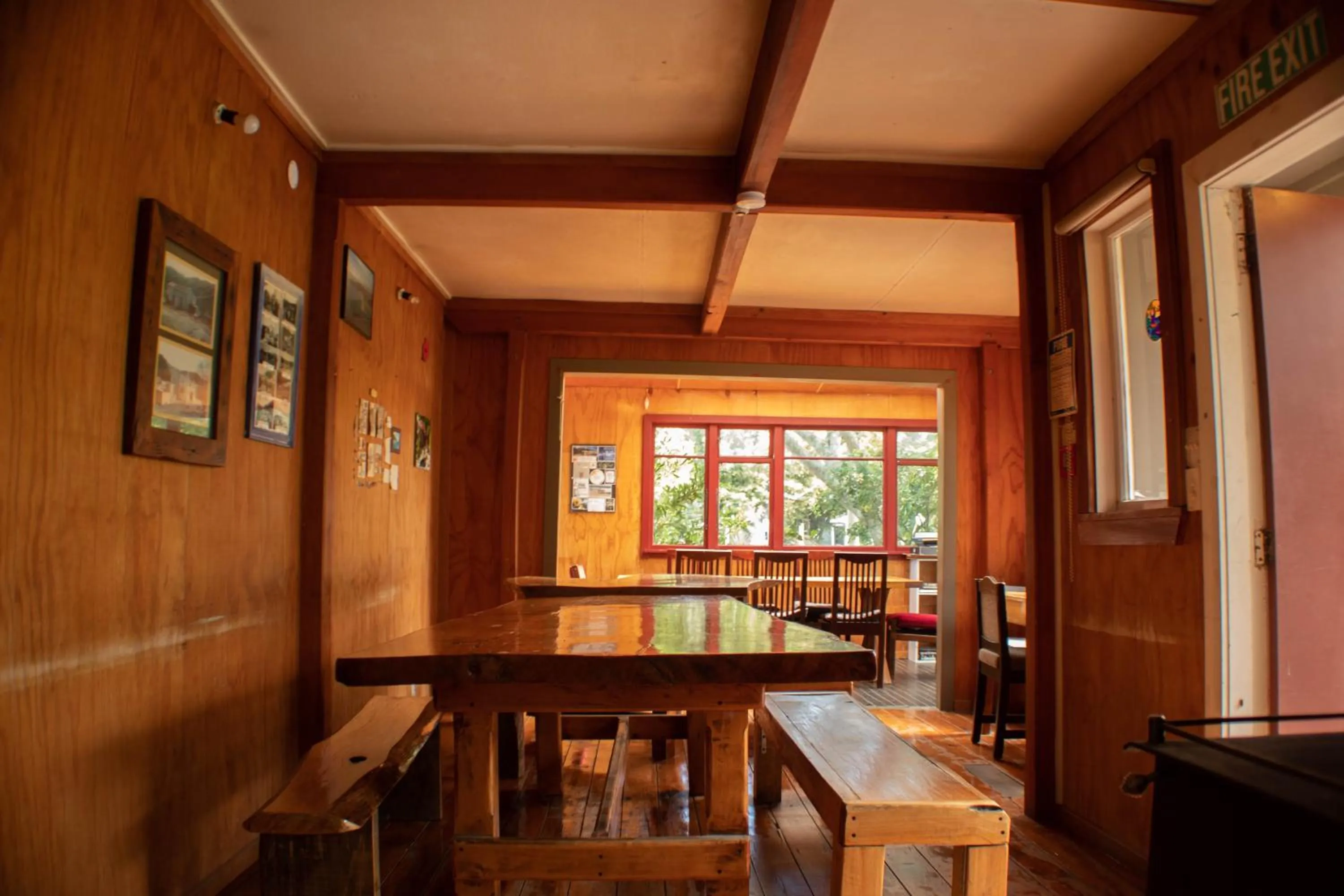 Seating area in The Barn Cabins & Camp