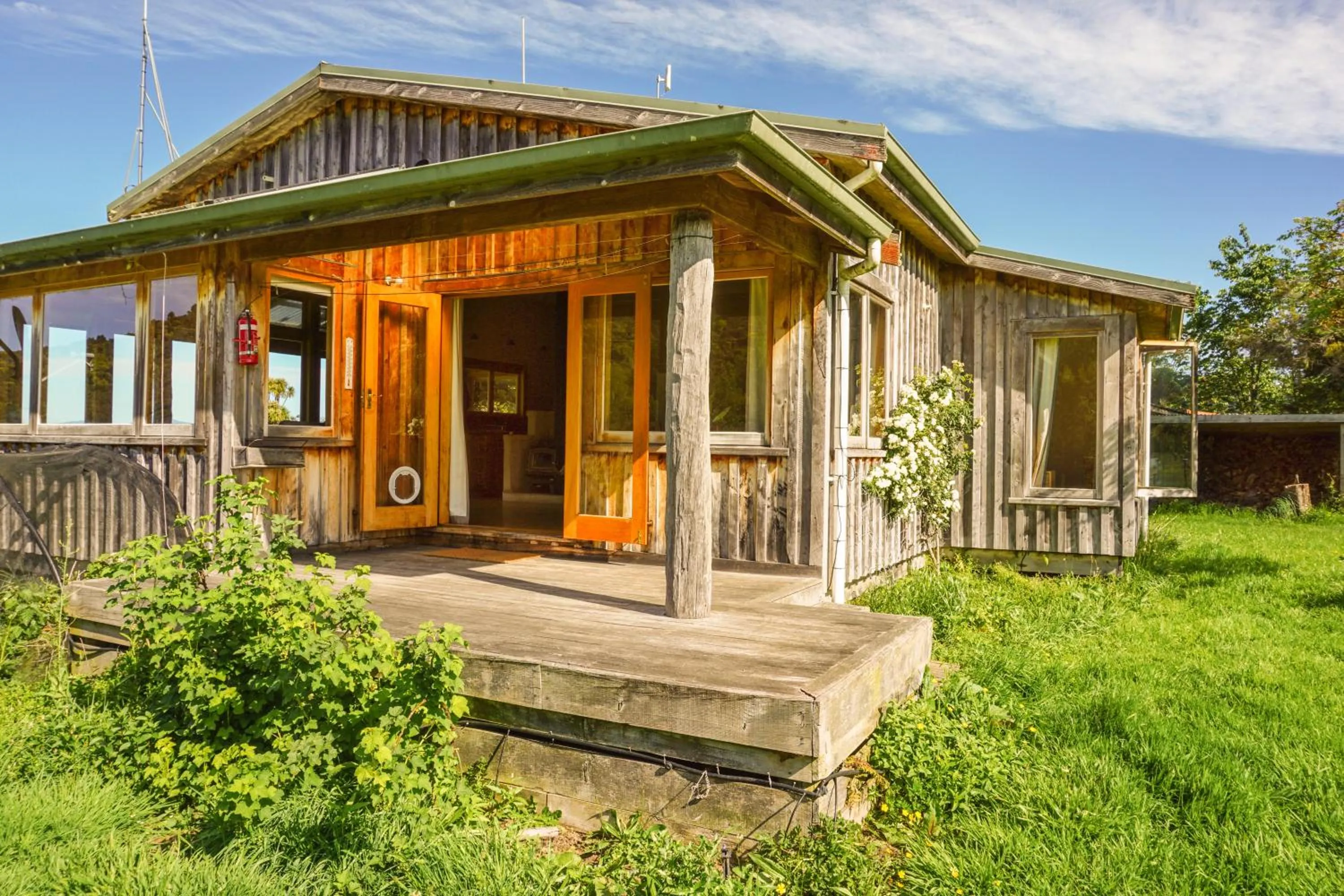 Patio in The Barn Cabins & Camp