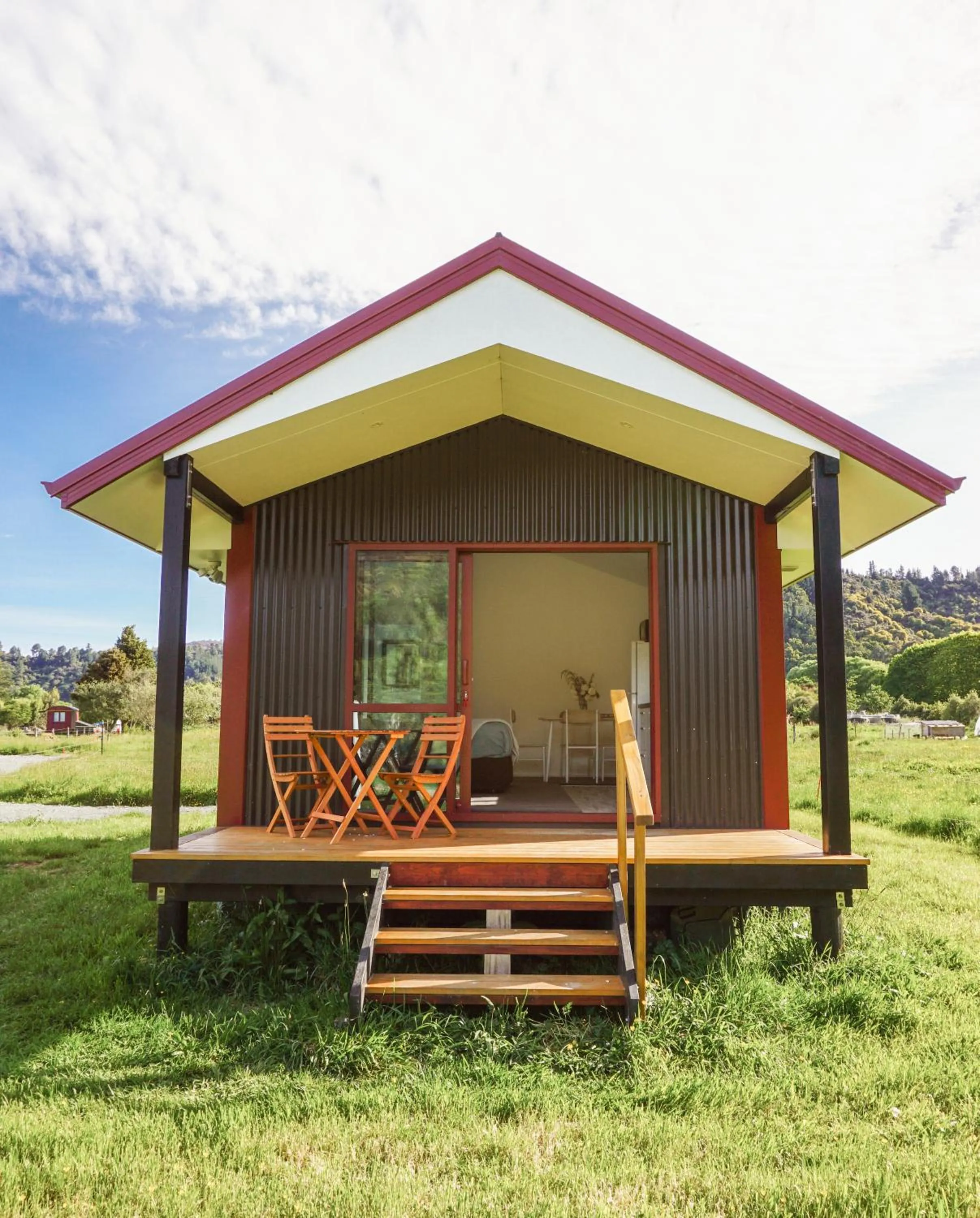 Patio in The Barn Cabins & Camp