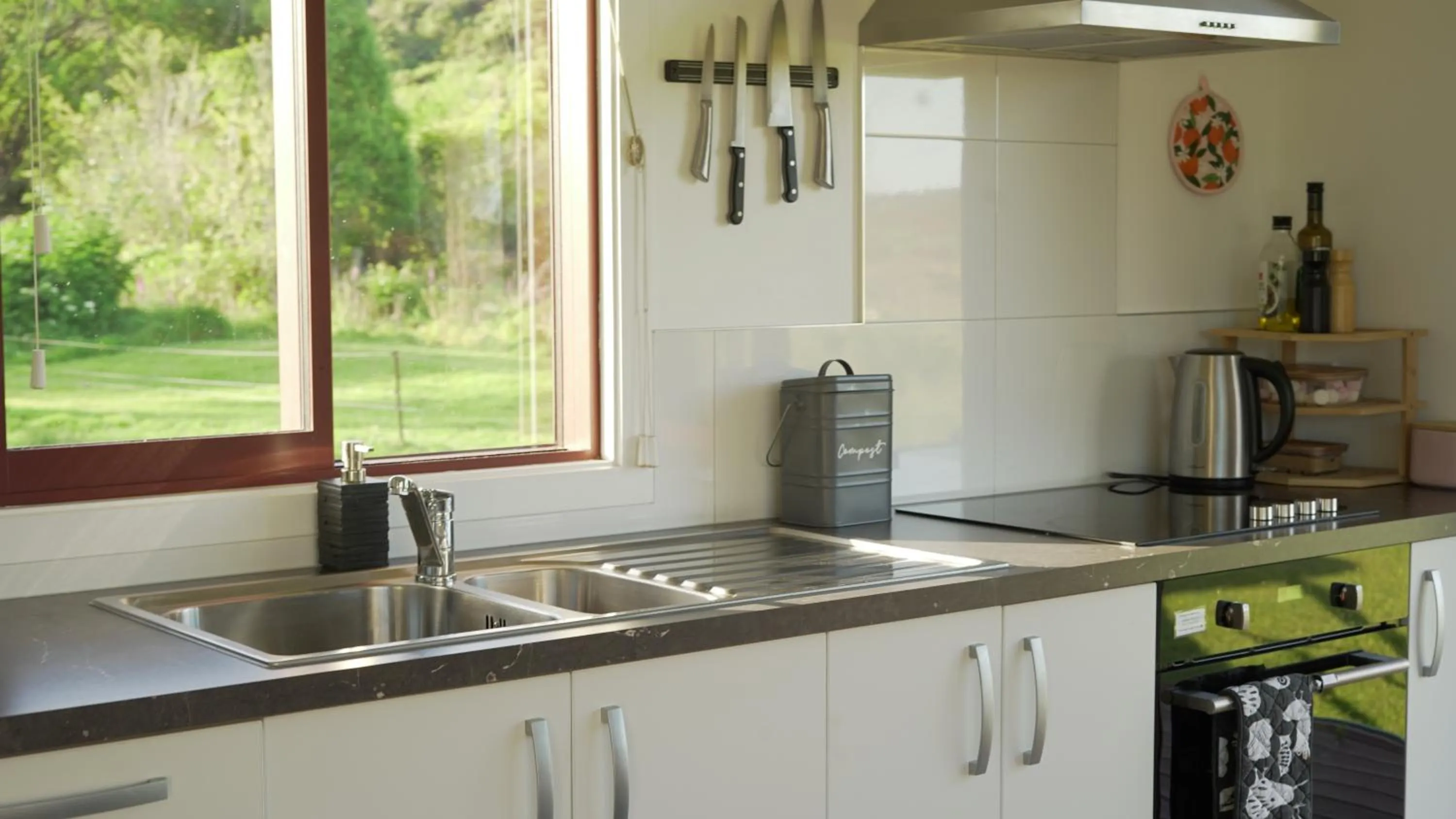 kitchen in The Barn Cabins & Camp
