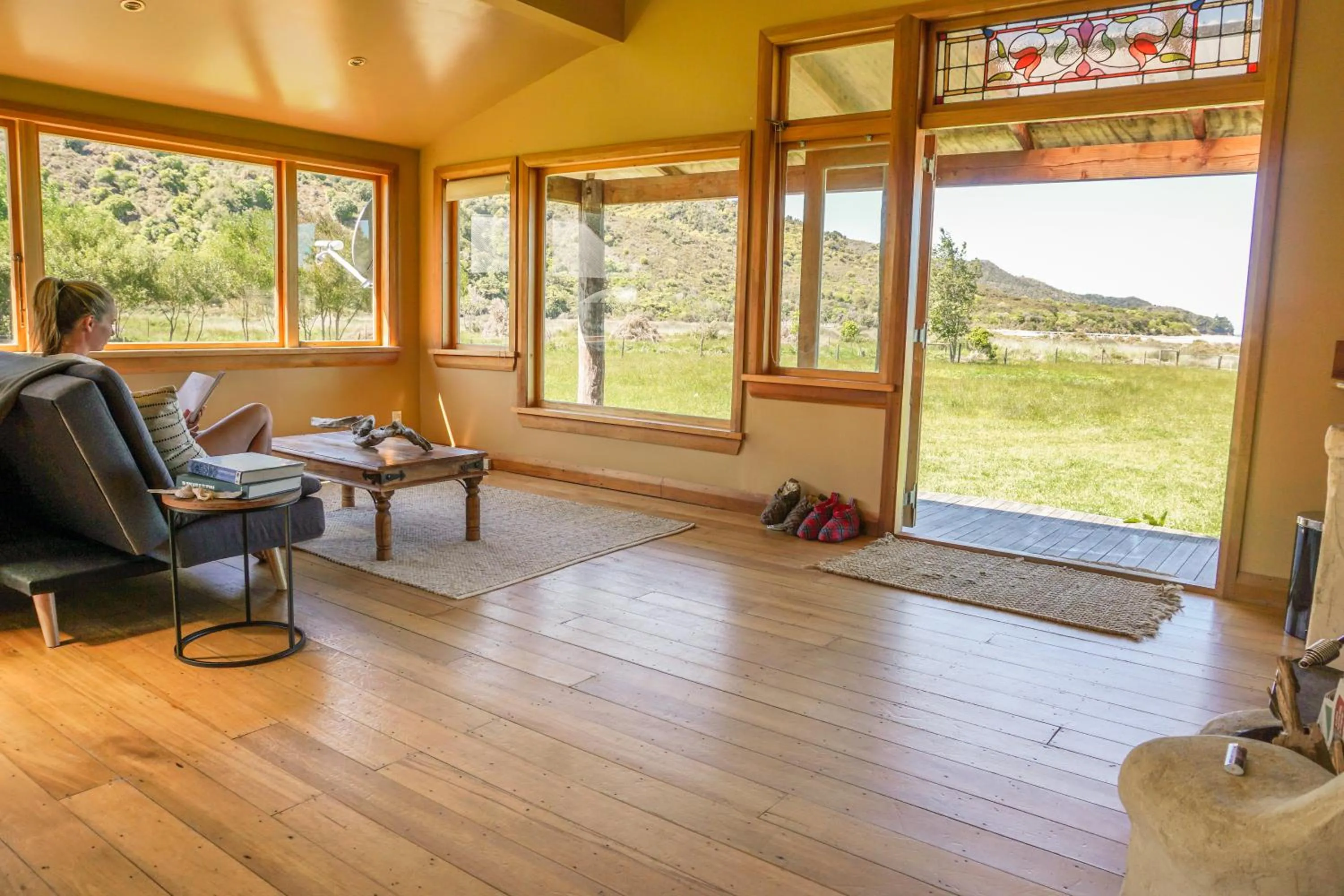 Patio in The Barn Cabins & Camp