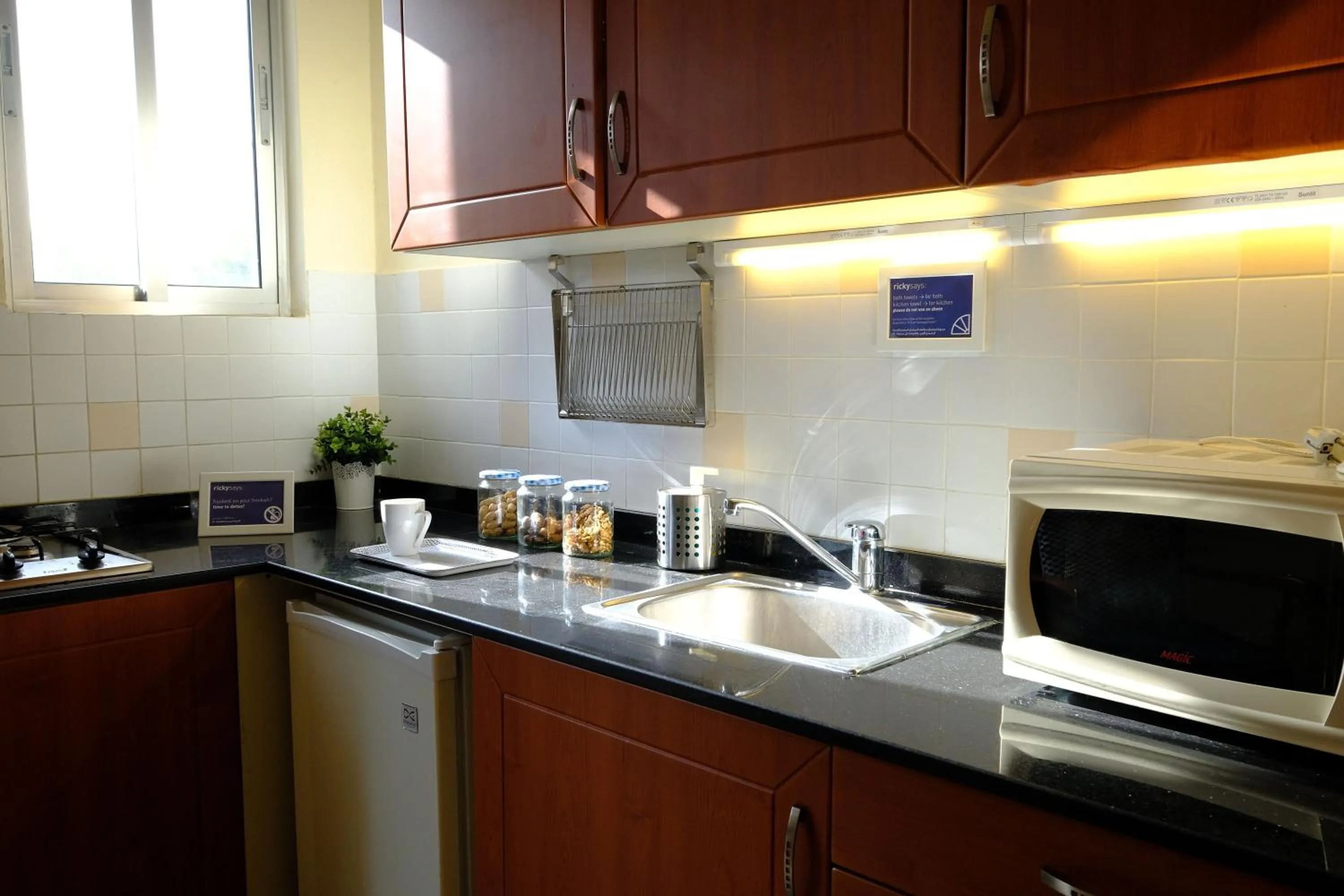 Kitchen or kitchenette in Hotel Wakim