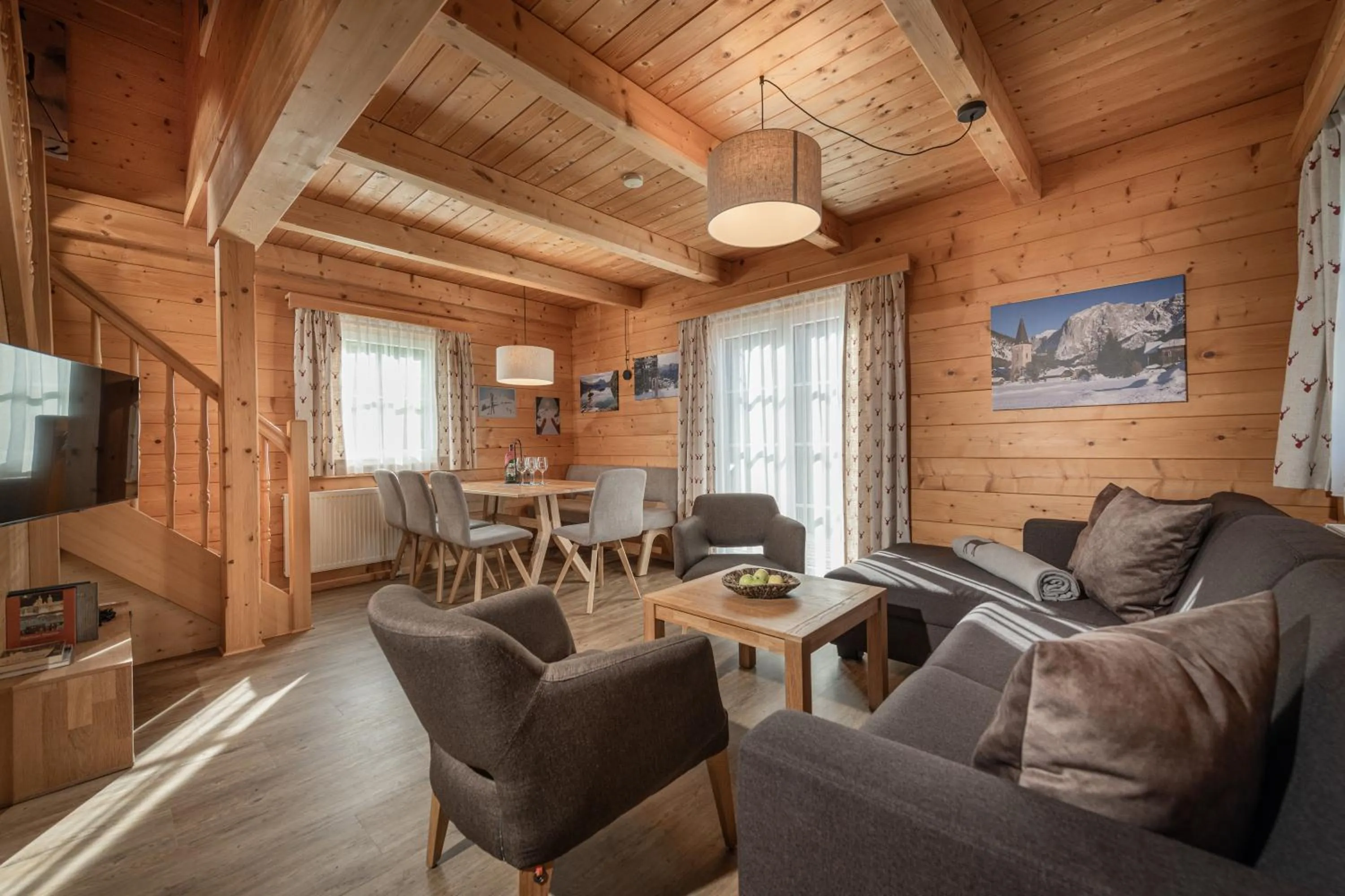Living room in AlpenParks Hagan Lodge Altaussee