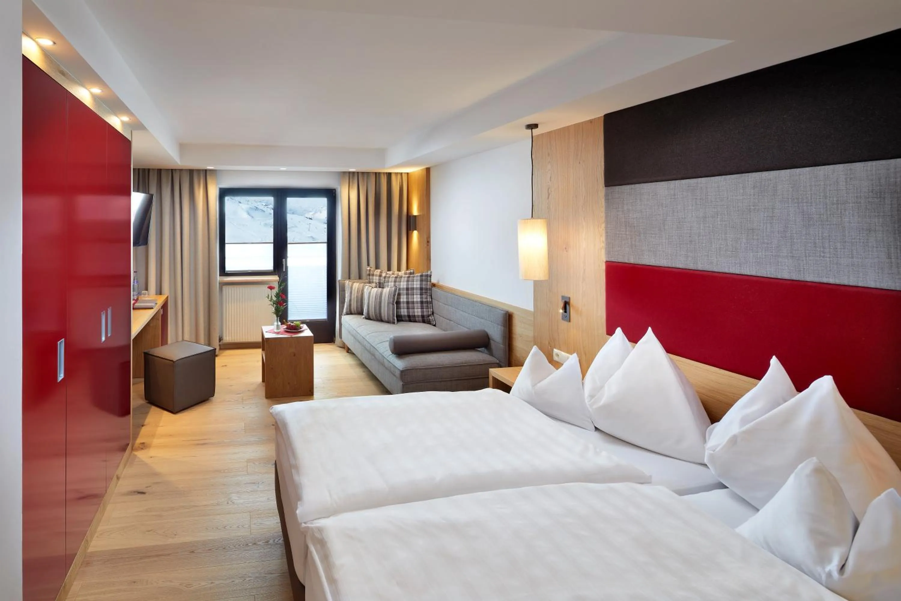 Bed in Hotel Konradin