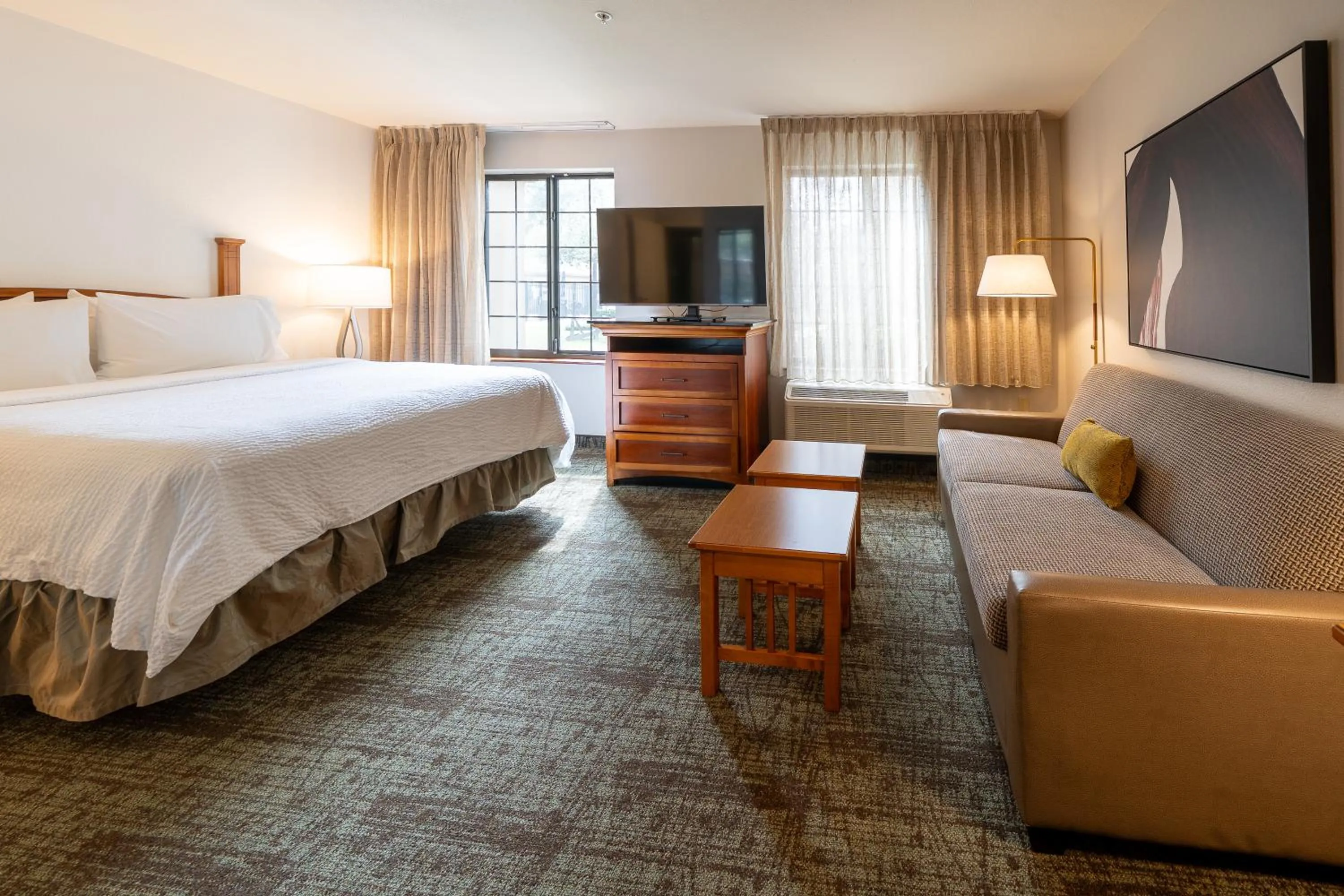 Living room, Bed in Staybridge Suites Houston West - Energy Corridor by IHG