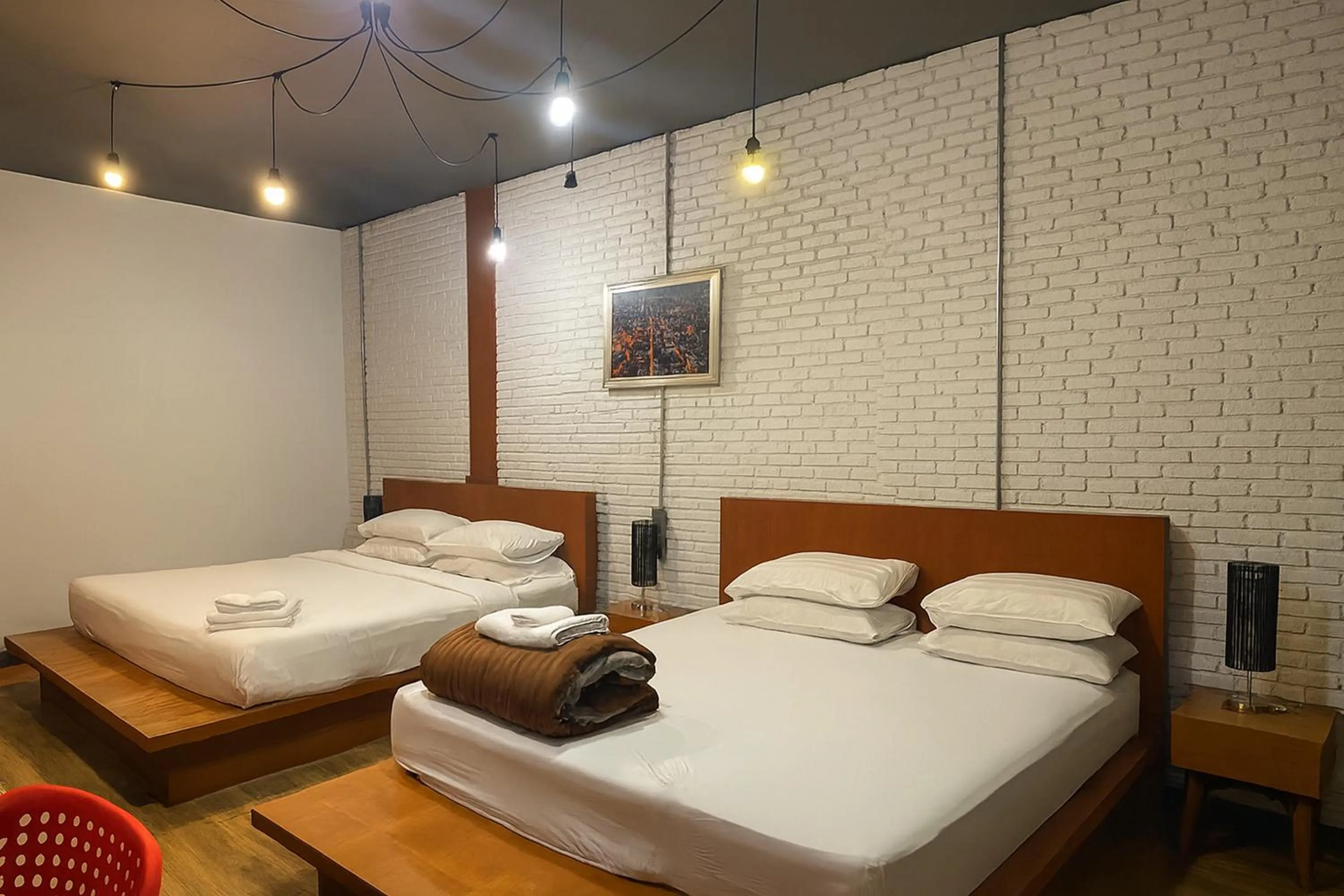 Bedroom, Bed in The Loft Room Nimman