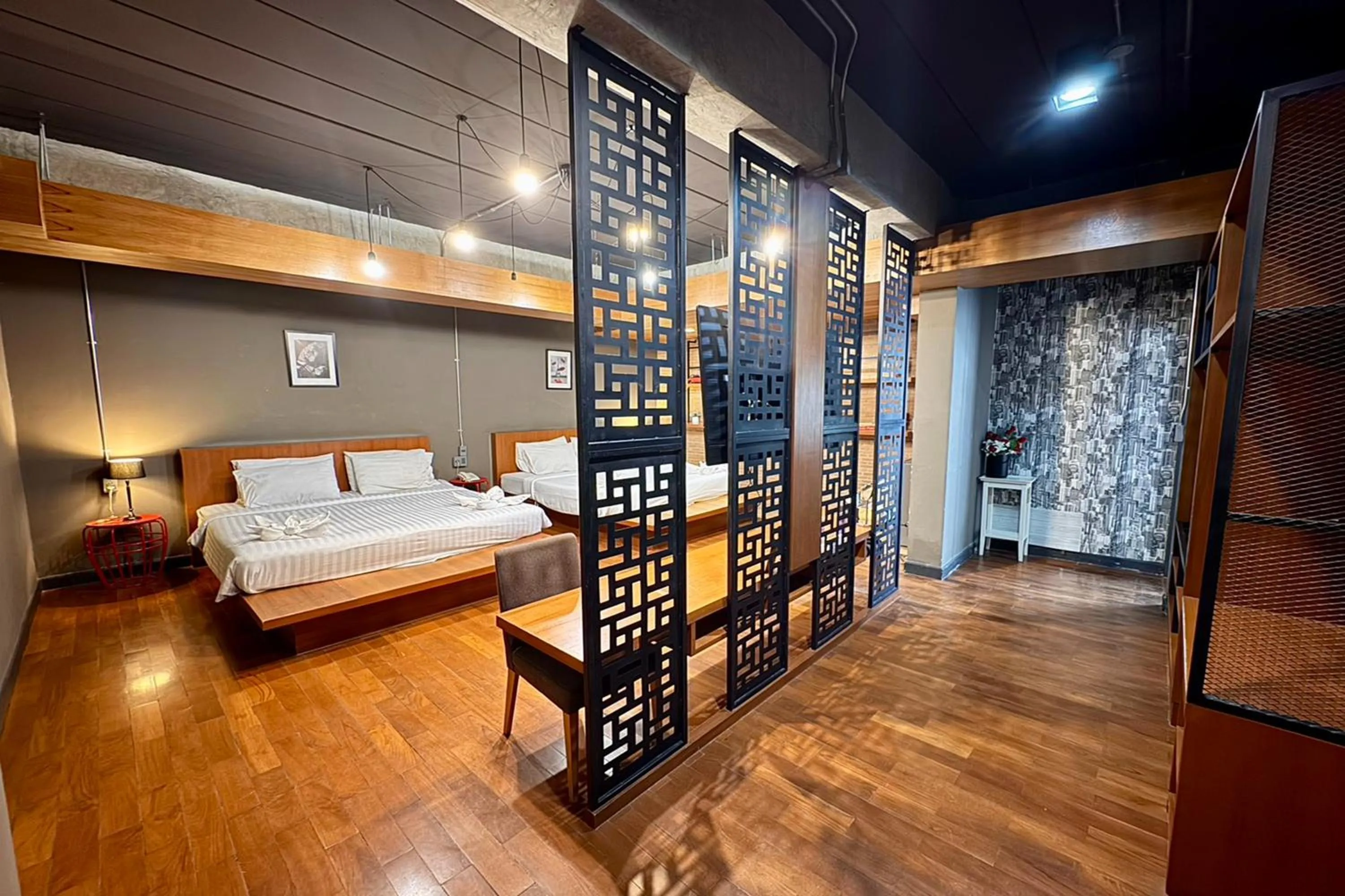 Bedroom, Bed in The Loft Room Nimman