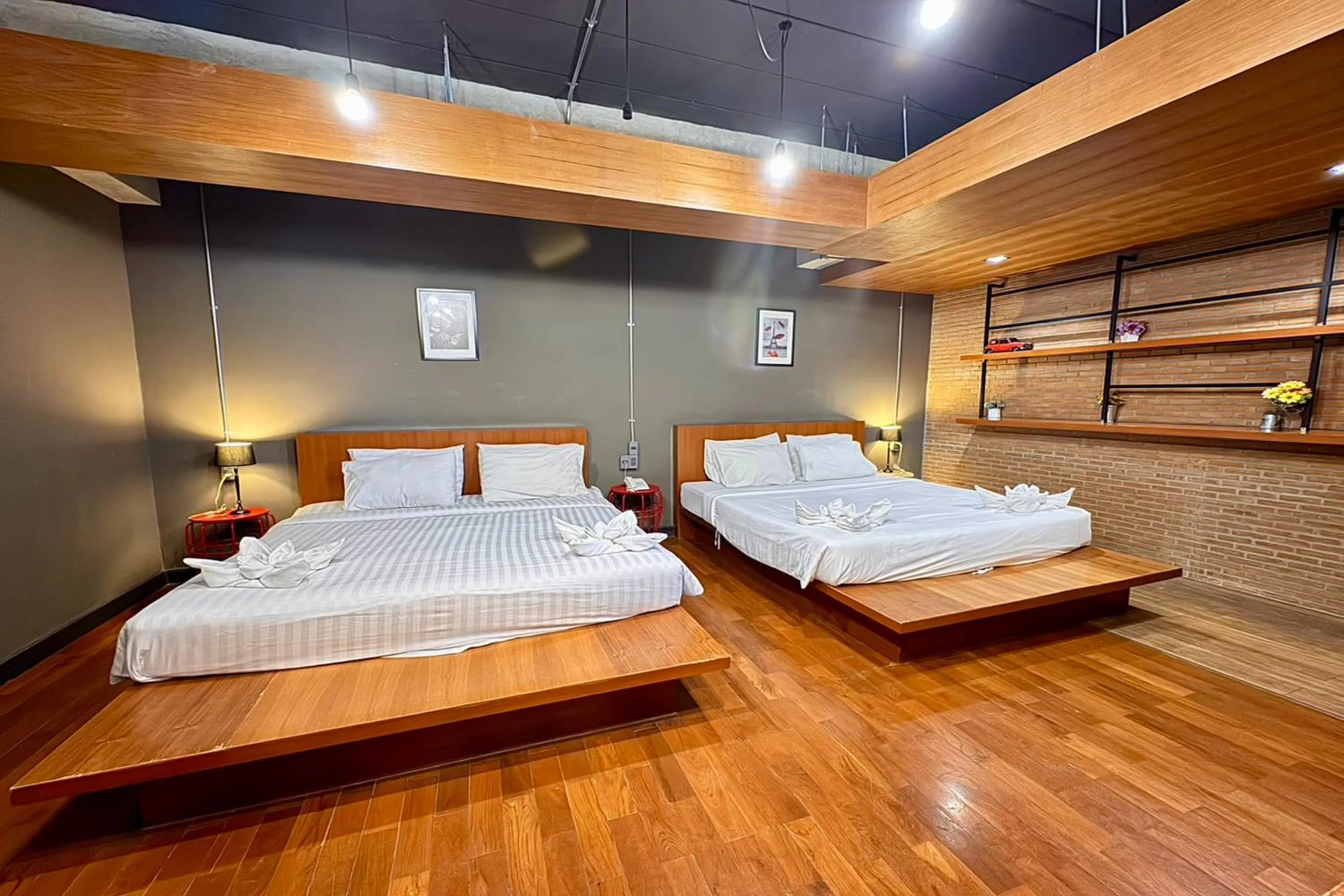 Photo of the whole room, Bed in The Loft Room Nimman