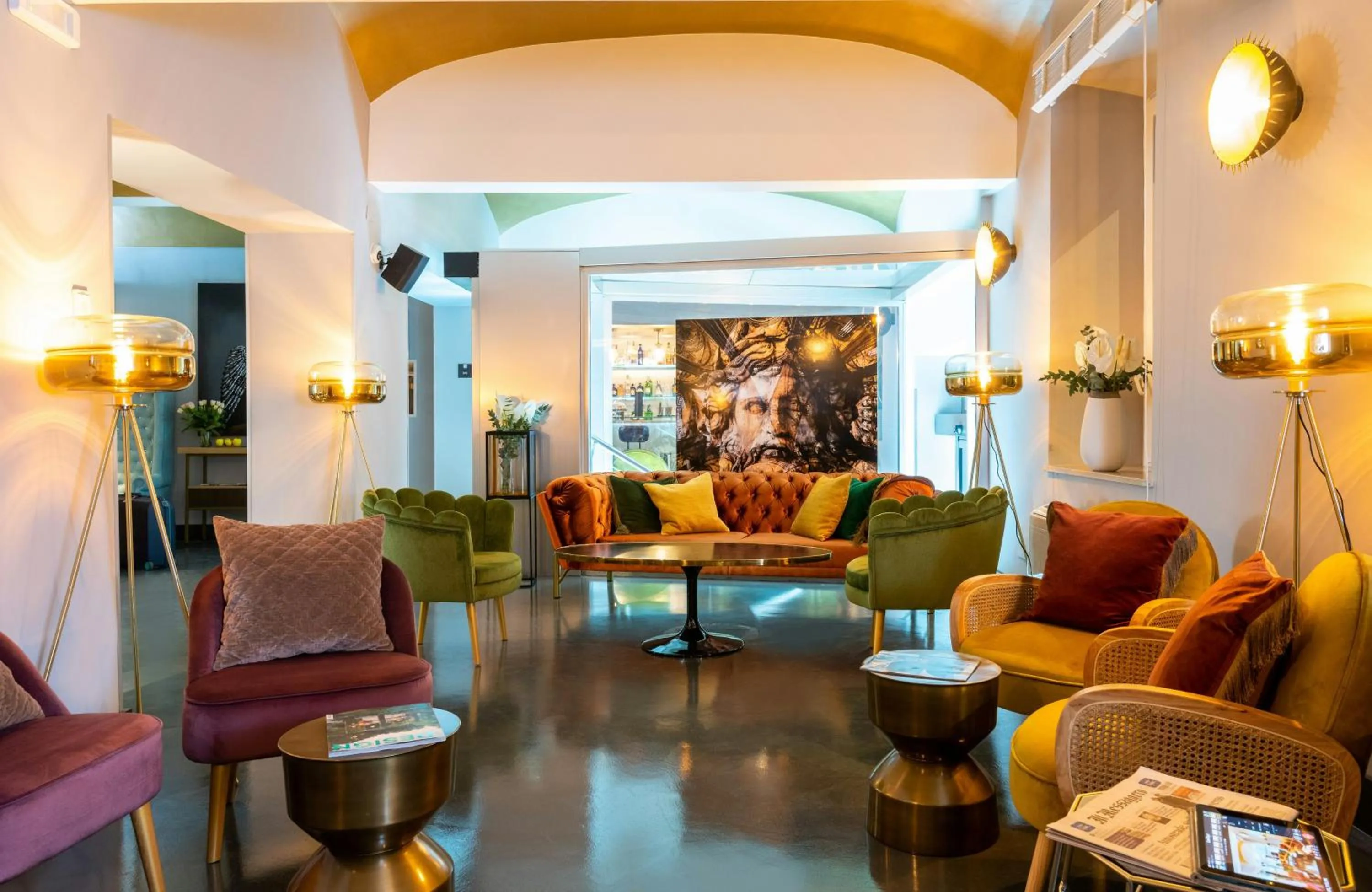 Lobby or reception in Leonardo Boutique Hotel Rome Termini