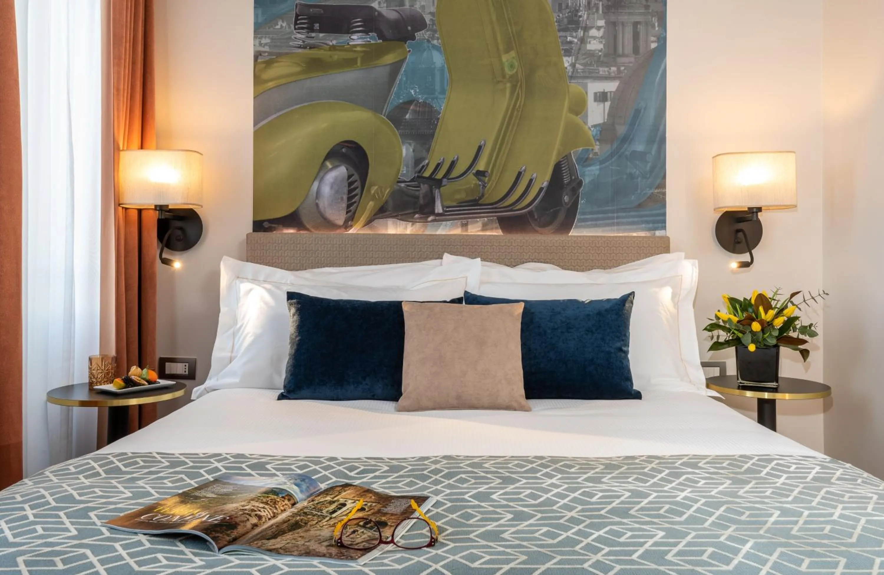 Photo of the whole room, Bed in Leonardo Boutique Hotel Rome Termini