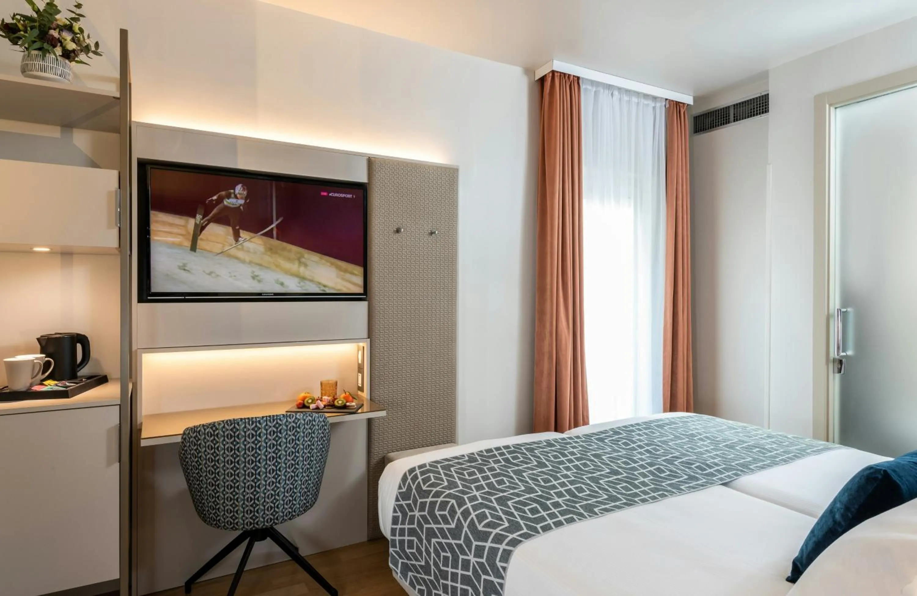 Photo of the whole room, Bed in Leonardo Boutique Hotel Rome Termini