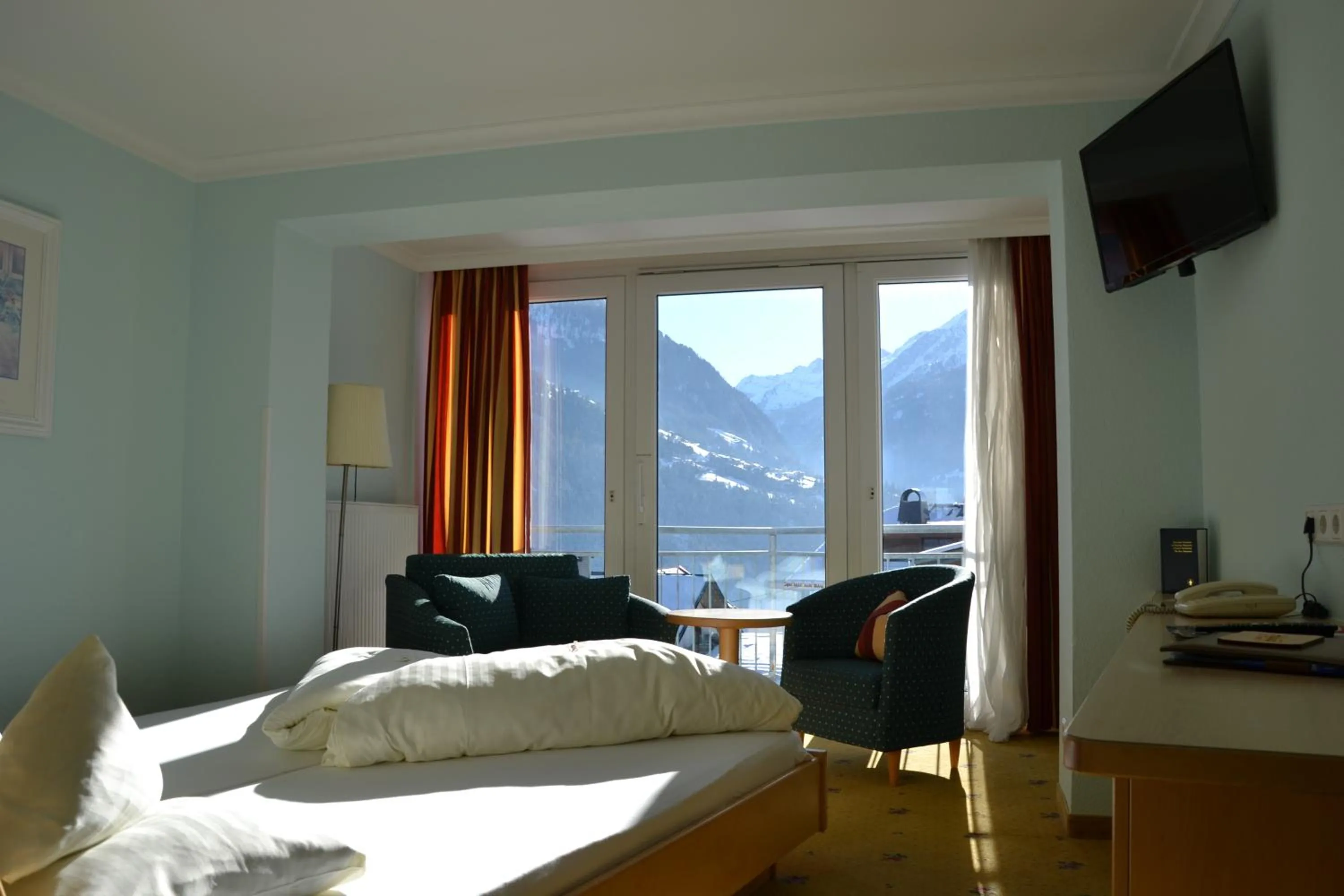 View (from property/room), Bed in Hotel Alpina nature-wellness