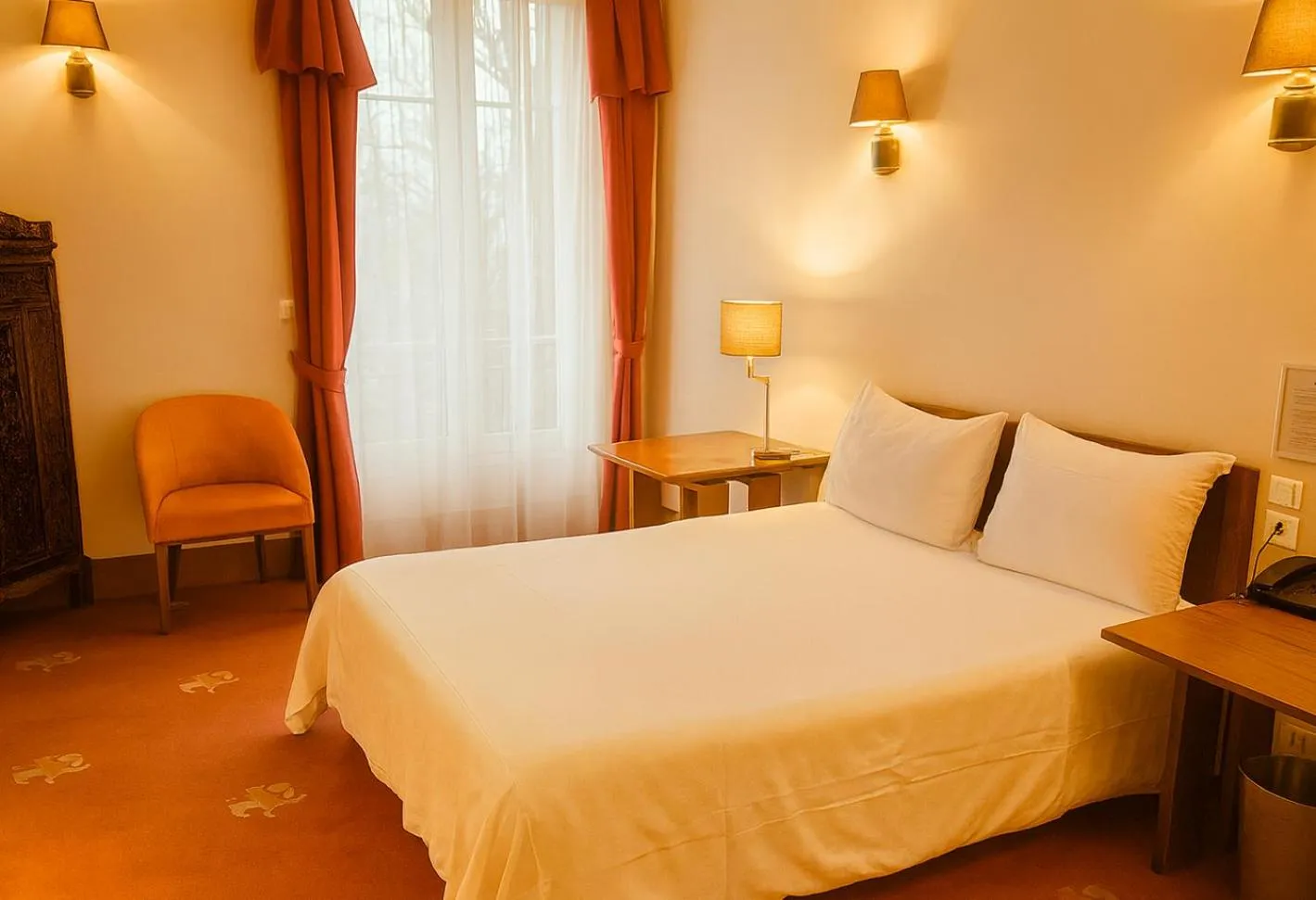 Bedroom, Bed in Hôtel Terminus