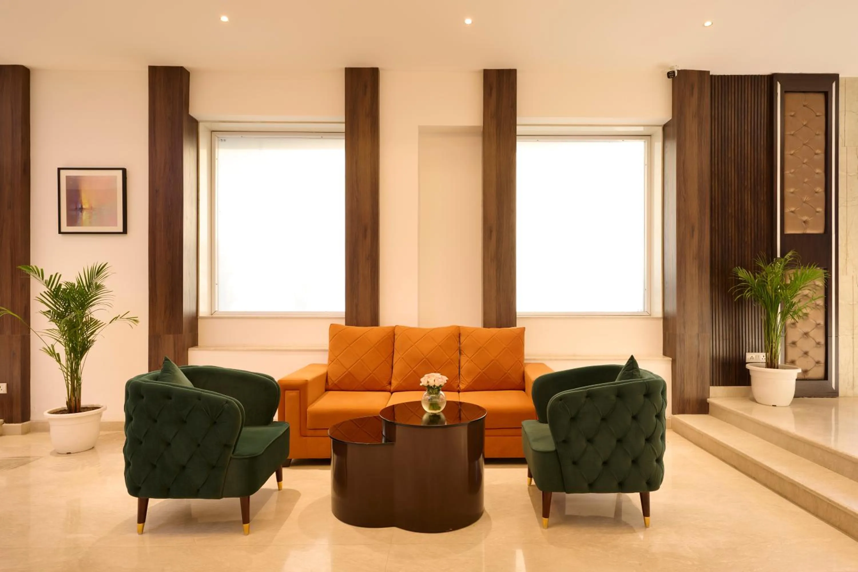 Lobby or reception in Delite Sarovar Portico Faridabad
