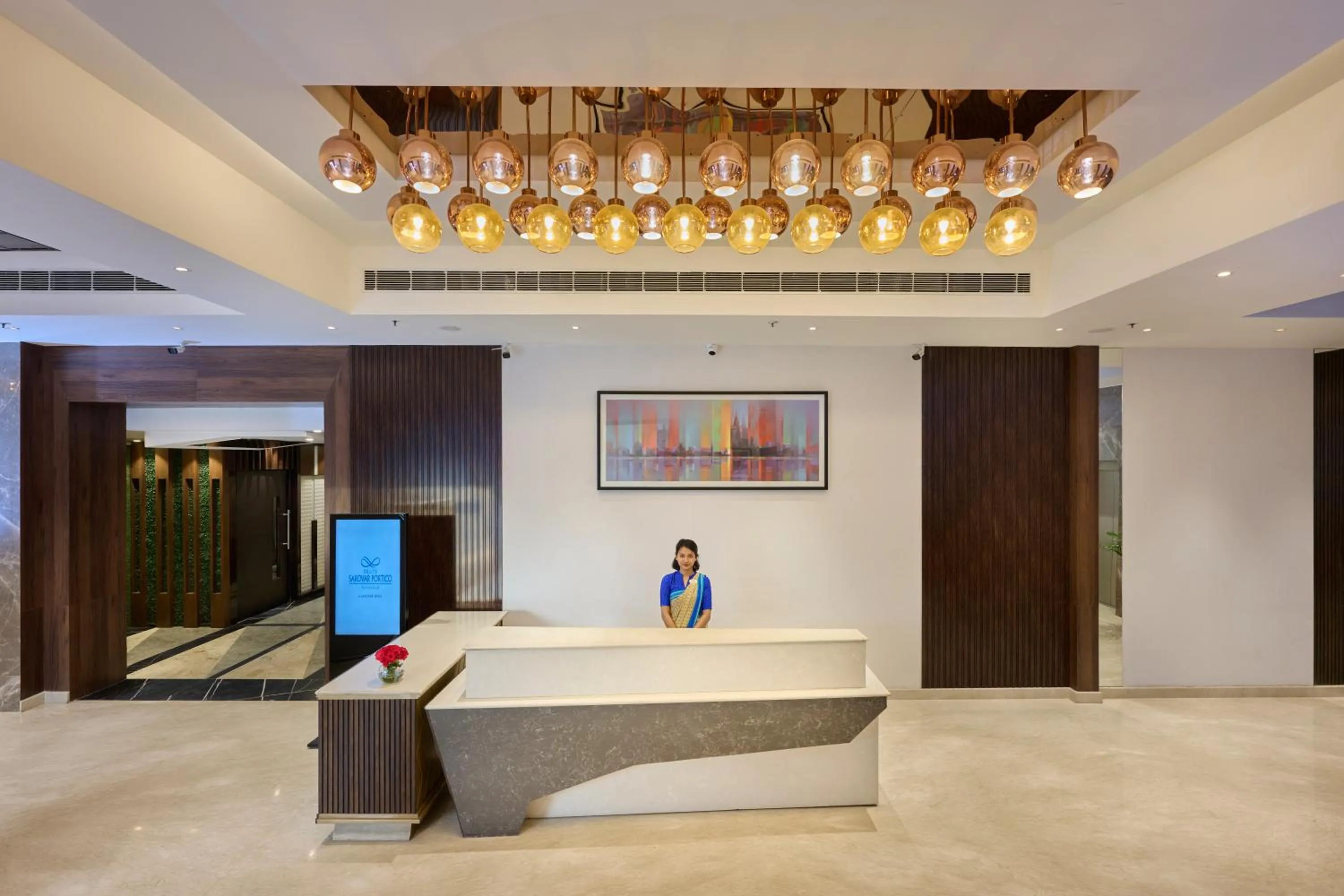 Lobby or reception in Delite Sarovar Portico Faridabad