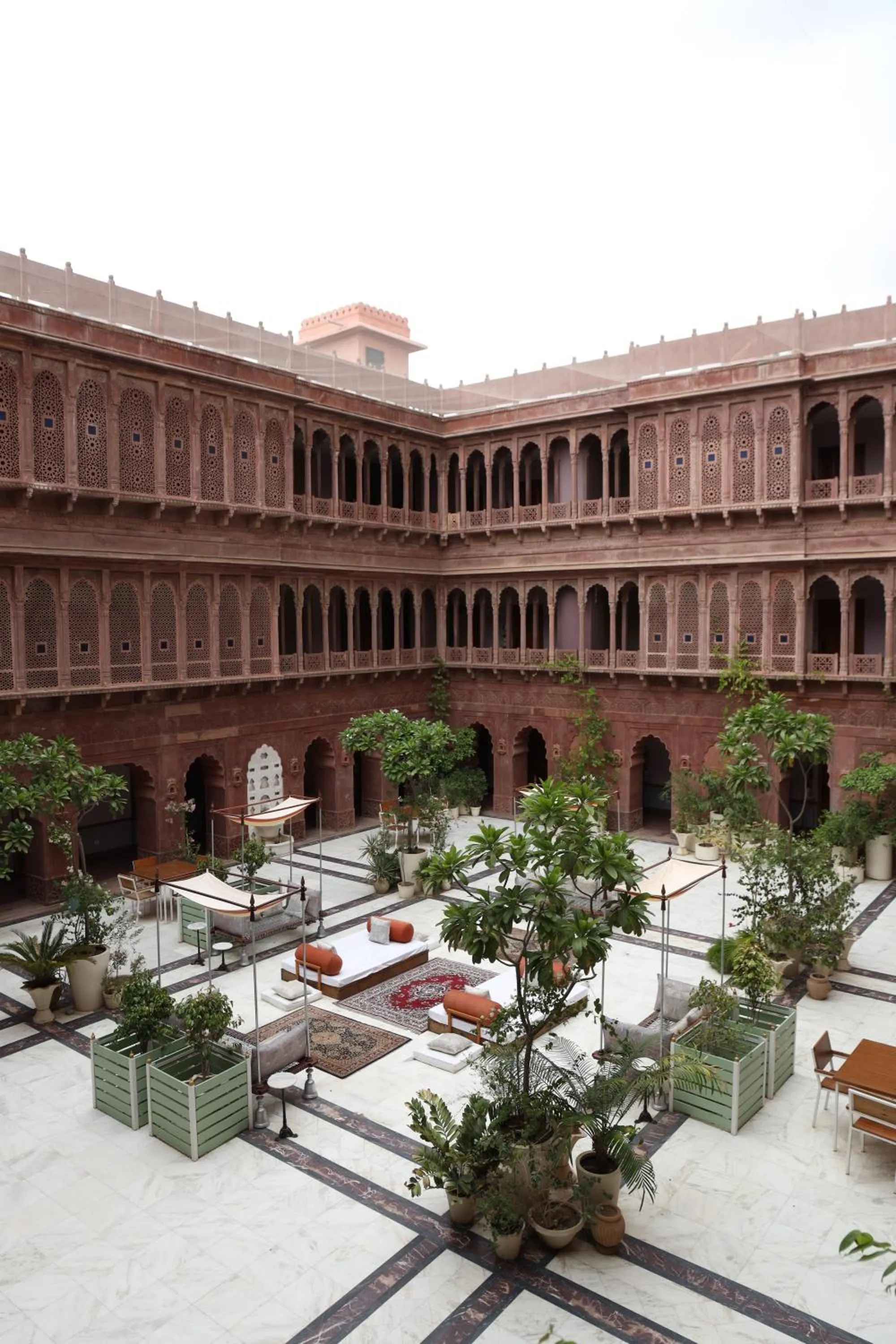 Inner courtyard view in Narendra Bhawan