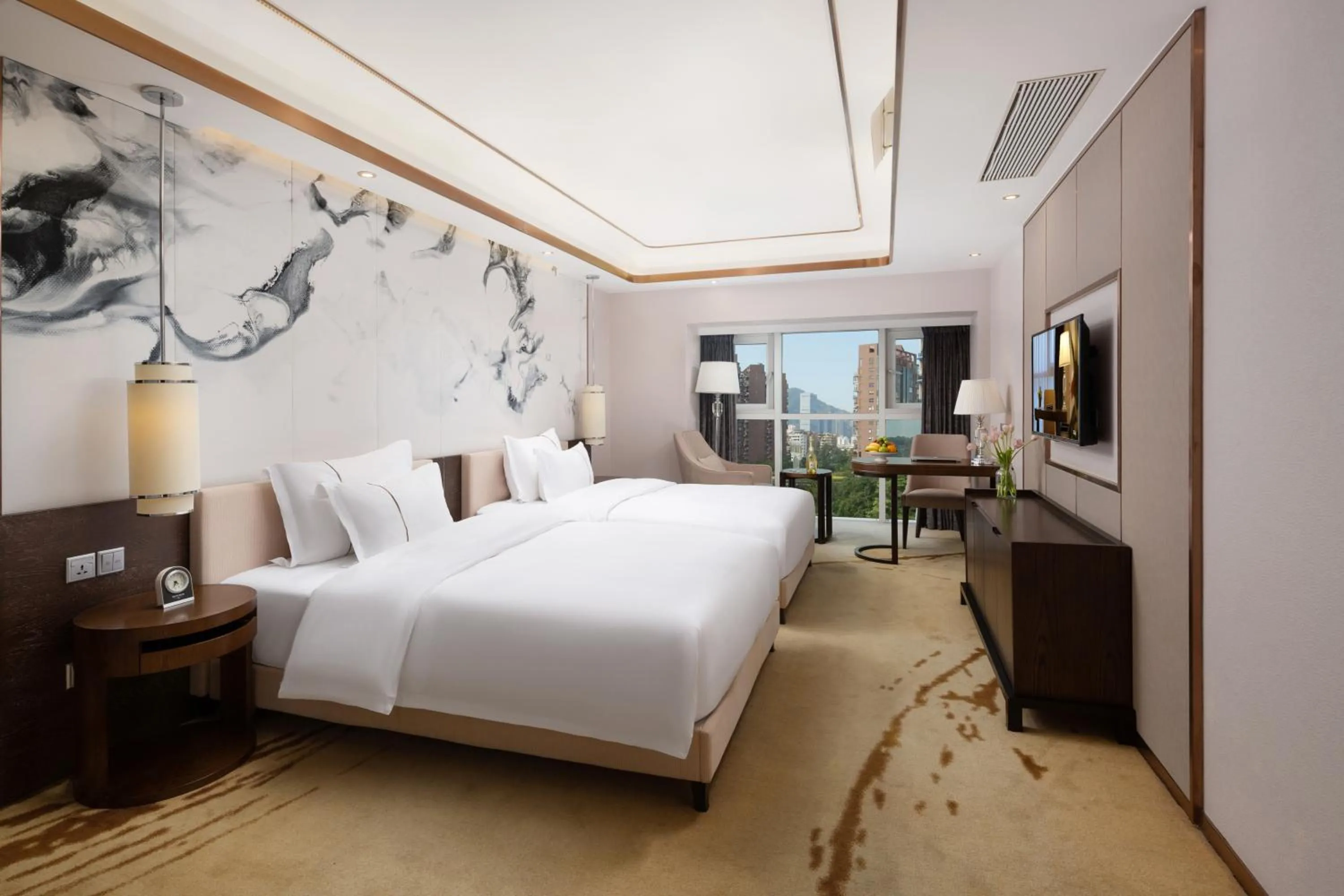 Bed in Shenzhen Bay Hisoar Hotel