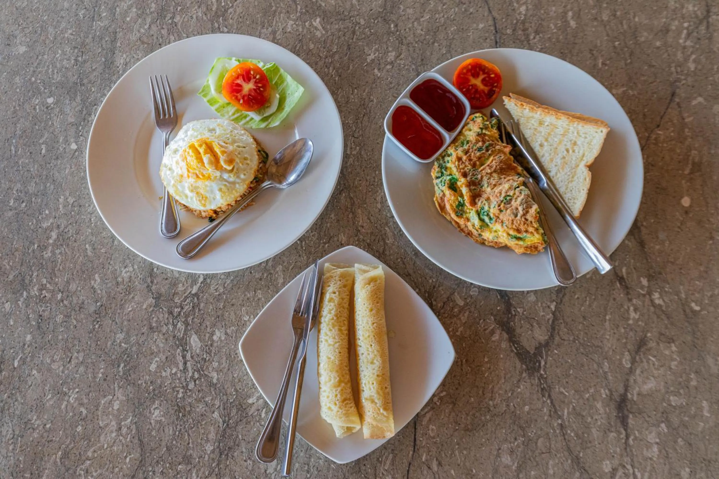 Food in Manta Cottages with Sea View