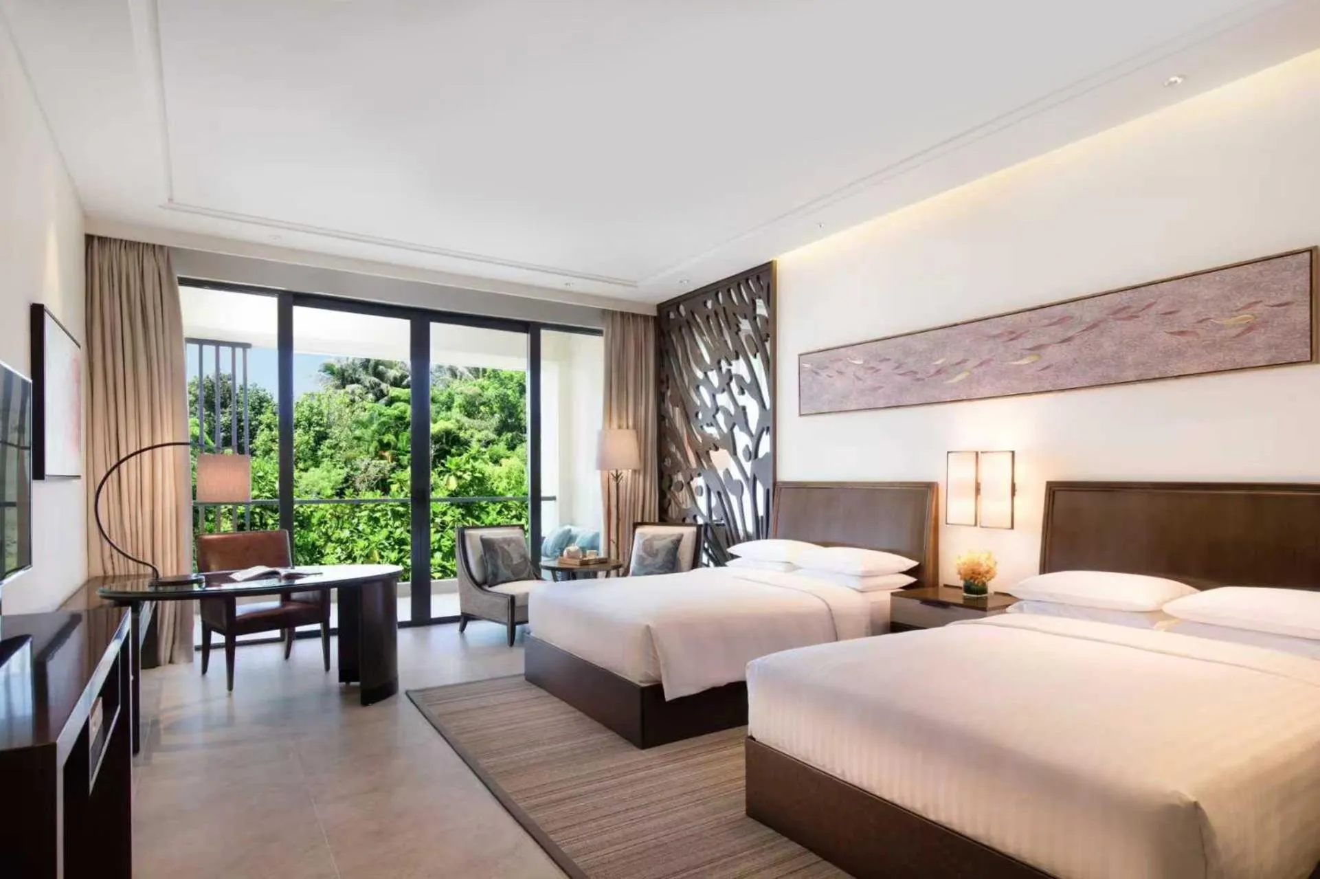 Bed in Marriott Resort Xiangshui Bay