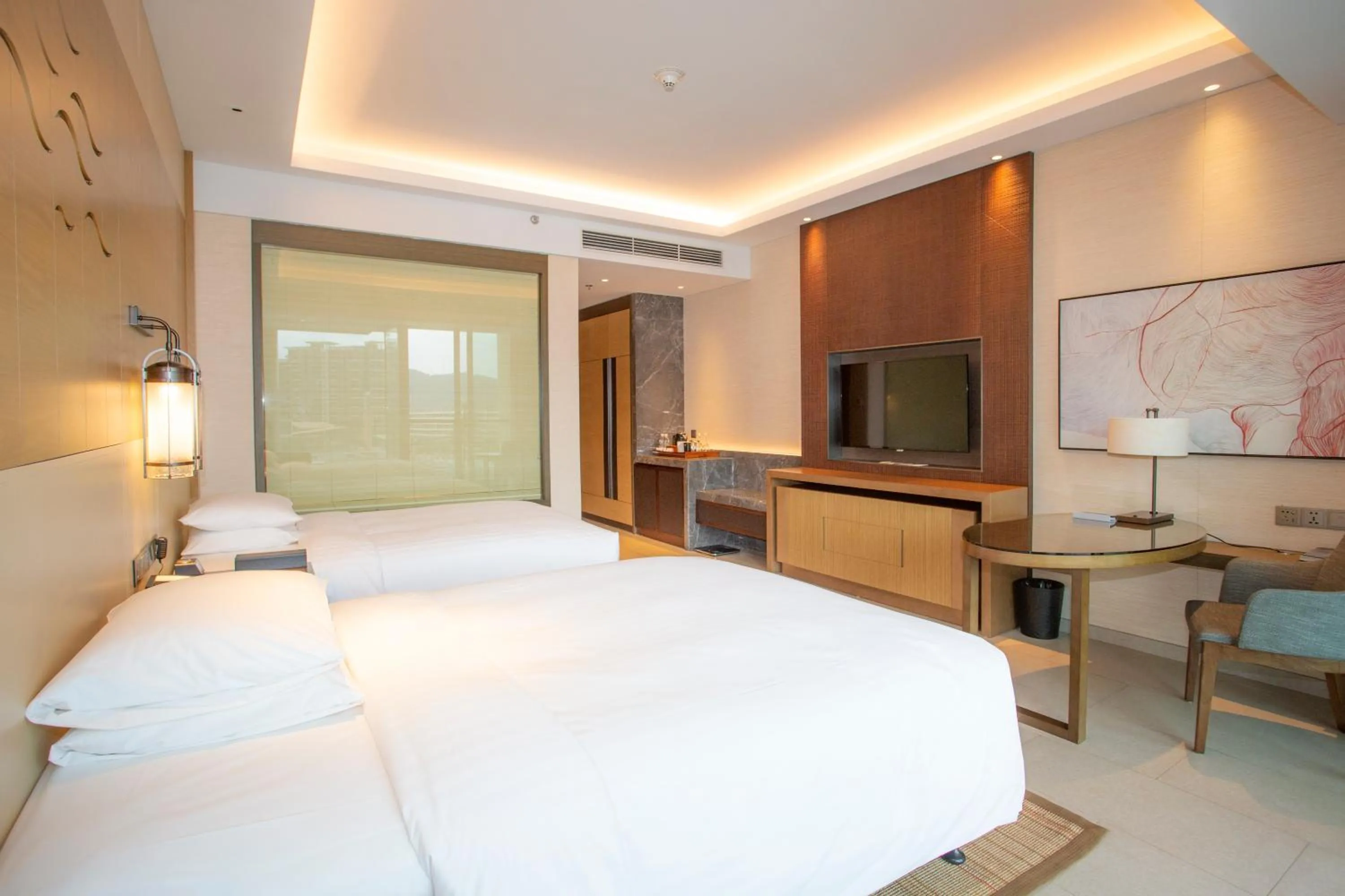 Bed in Marriott Resort Xiangshui Bay