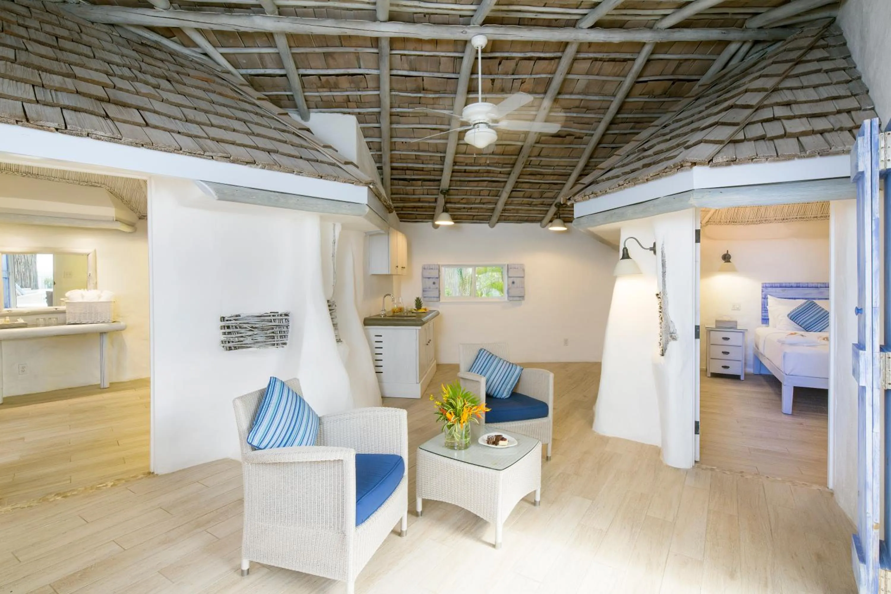 Bed in Galley Bay Resort & Spa