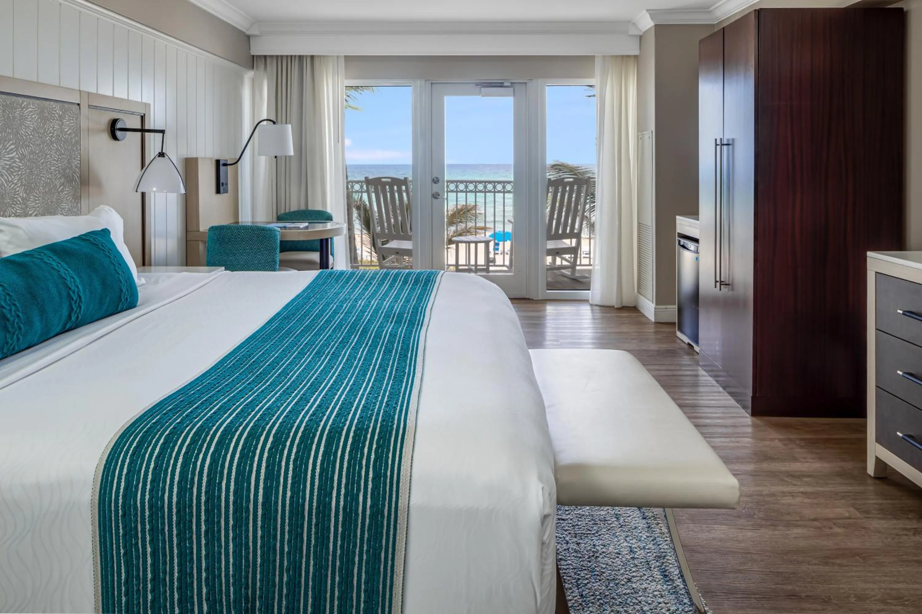 Bed in Delray Sands Resort