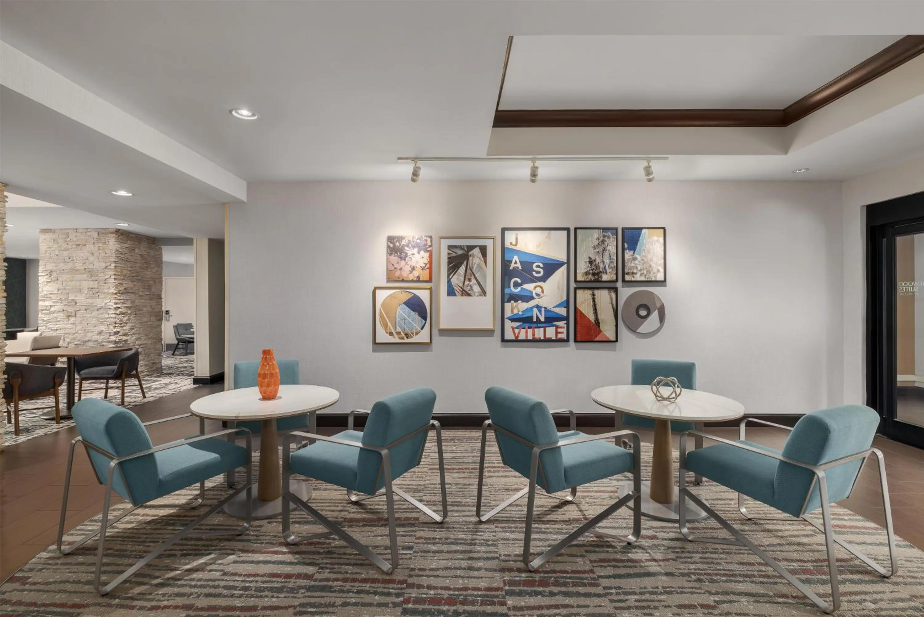 Lobby or reception in Homewood Suites Jacksonville Deerwood Park