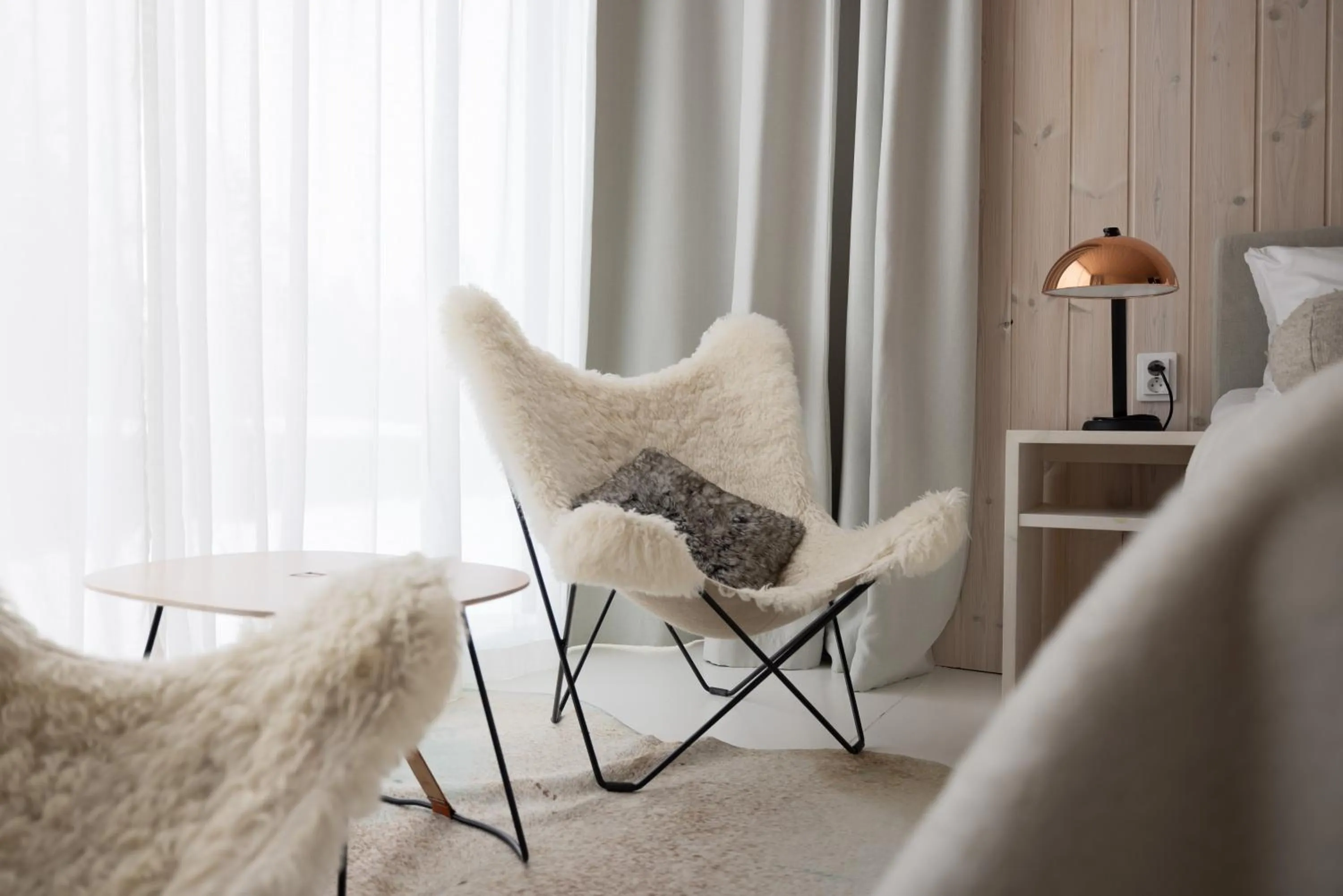 Seating area in Arctic TreeHouse Hotel