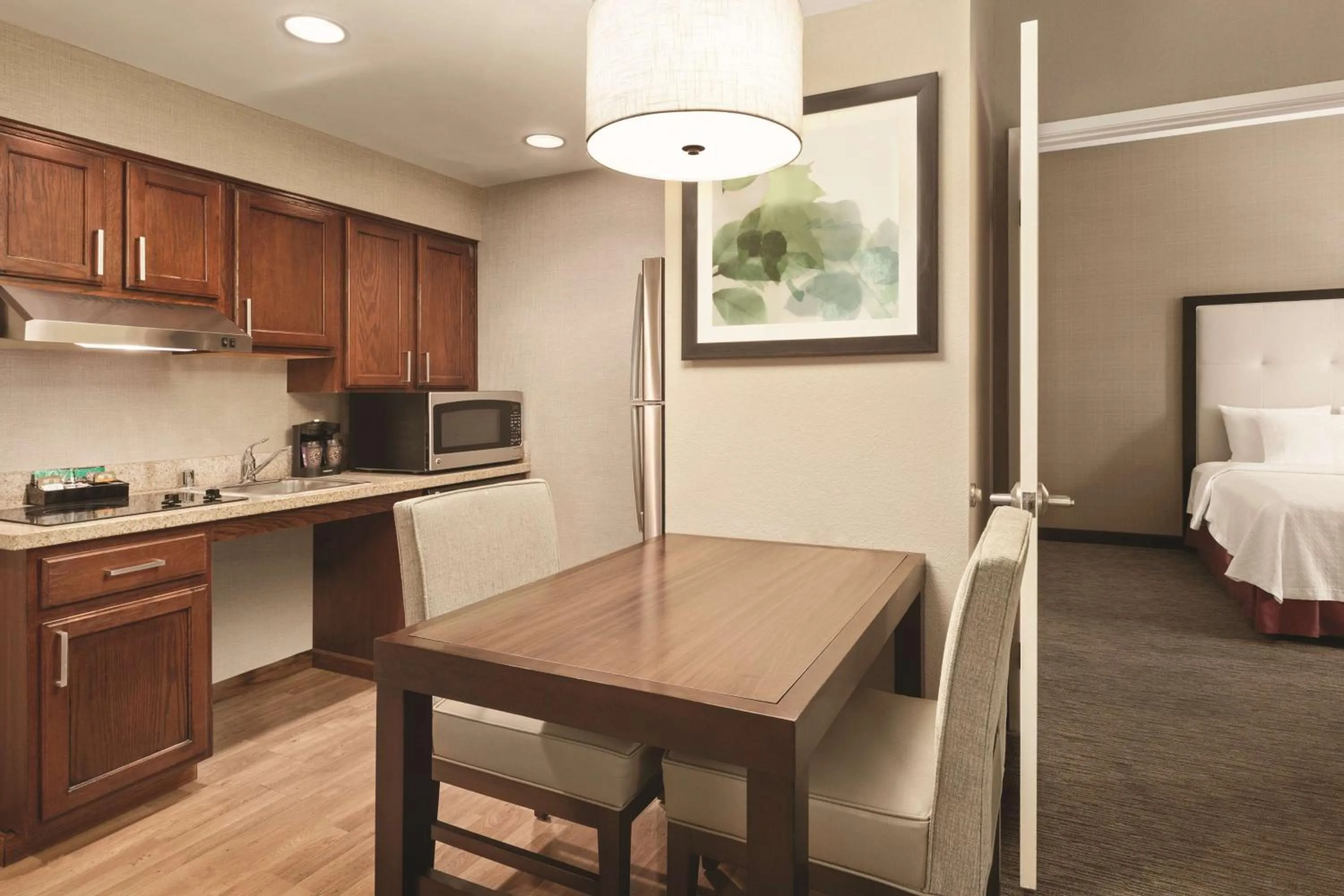 Kitchen or kitchenette, Bed in Homewood Suites by Hilton La Quinta