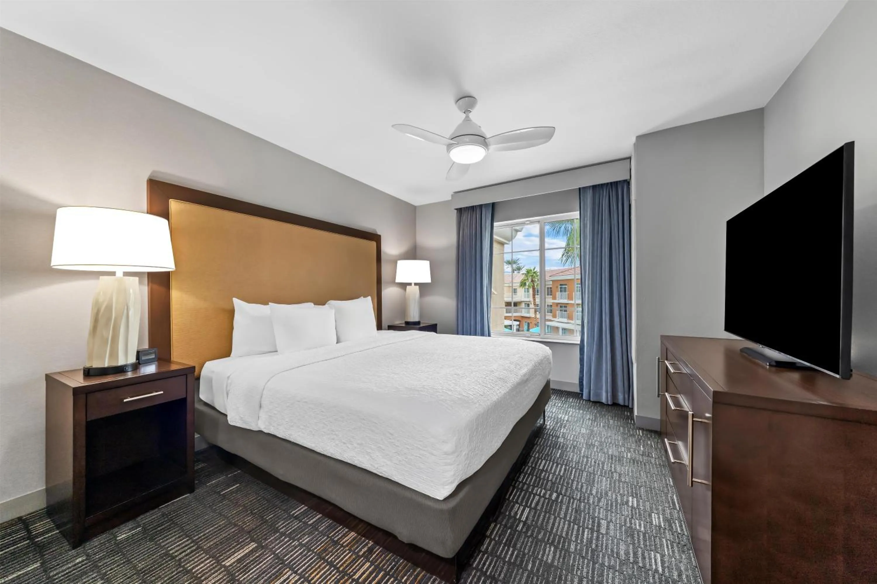 Bed in Homewood Suites by Hilton La Quinta