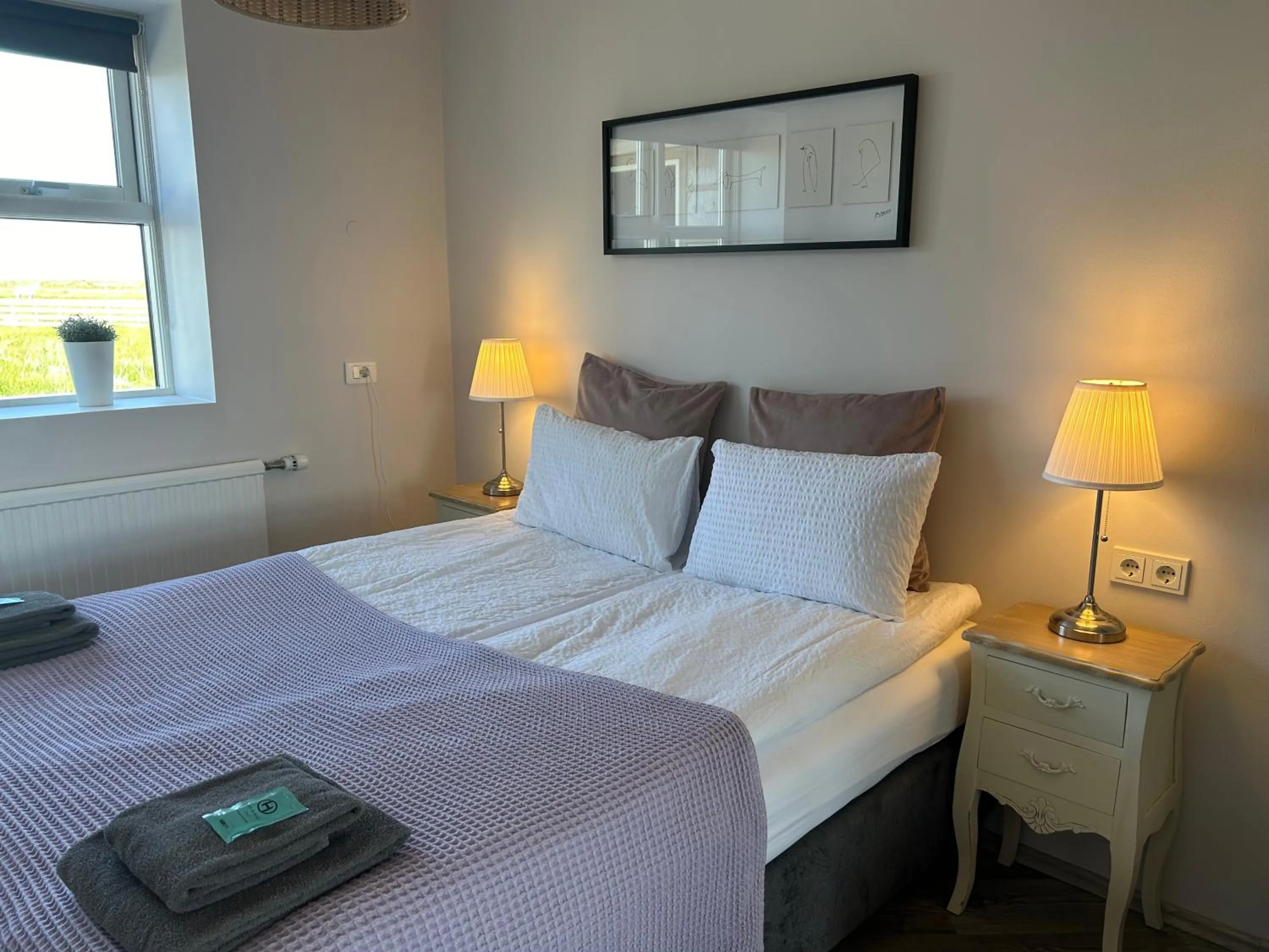 Bed in Lindartún Guesthouse