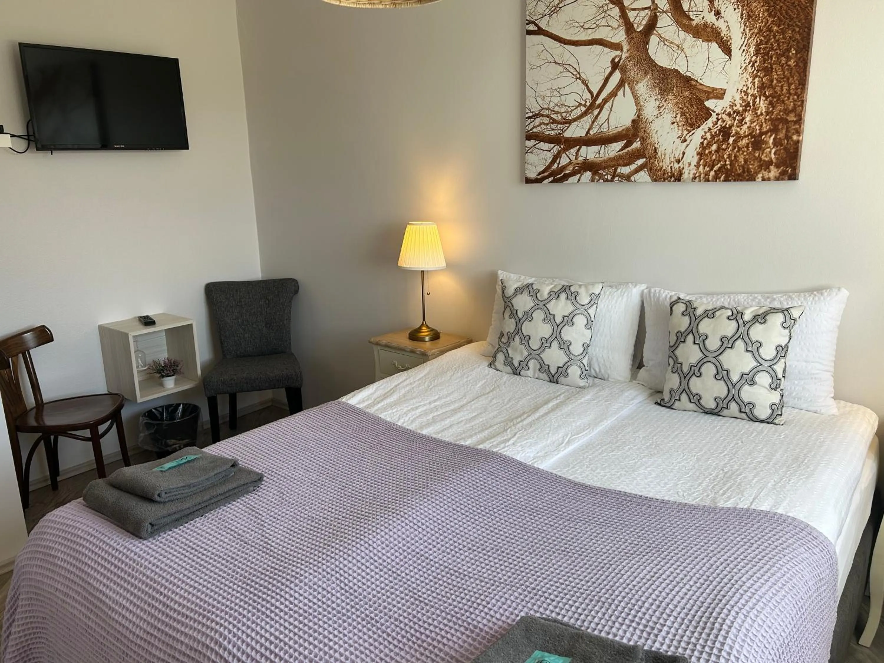 Bed in Lindartún Guesthouse