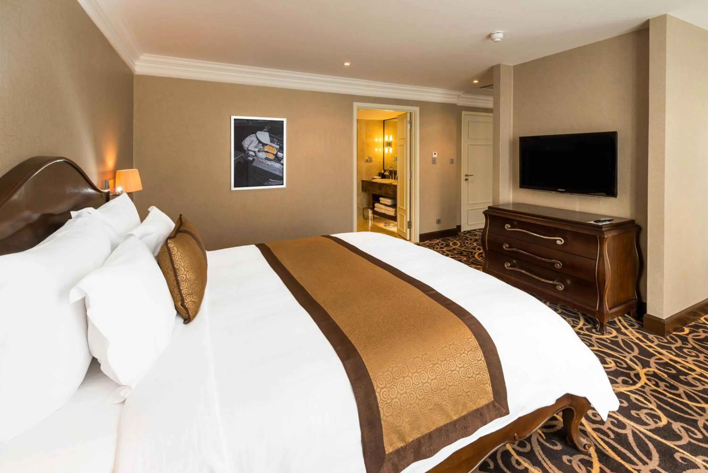 Bed in Eastin Grand Hotel Saigon