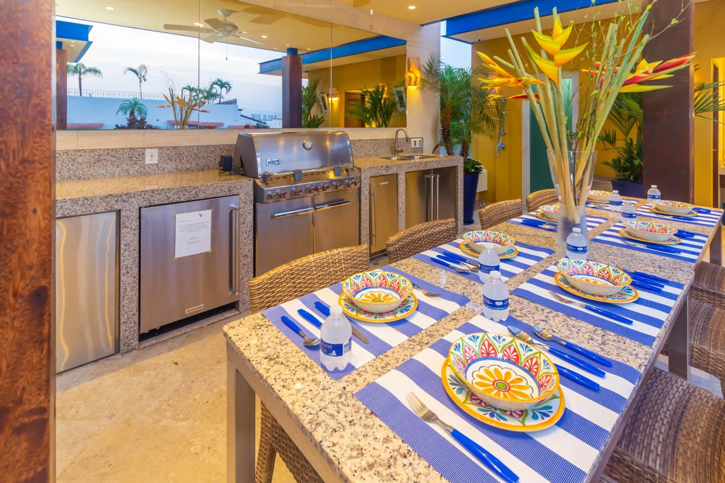 BBQ facilities in V Azul Vallarta - Luxury Vacation Rental Adults Only